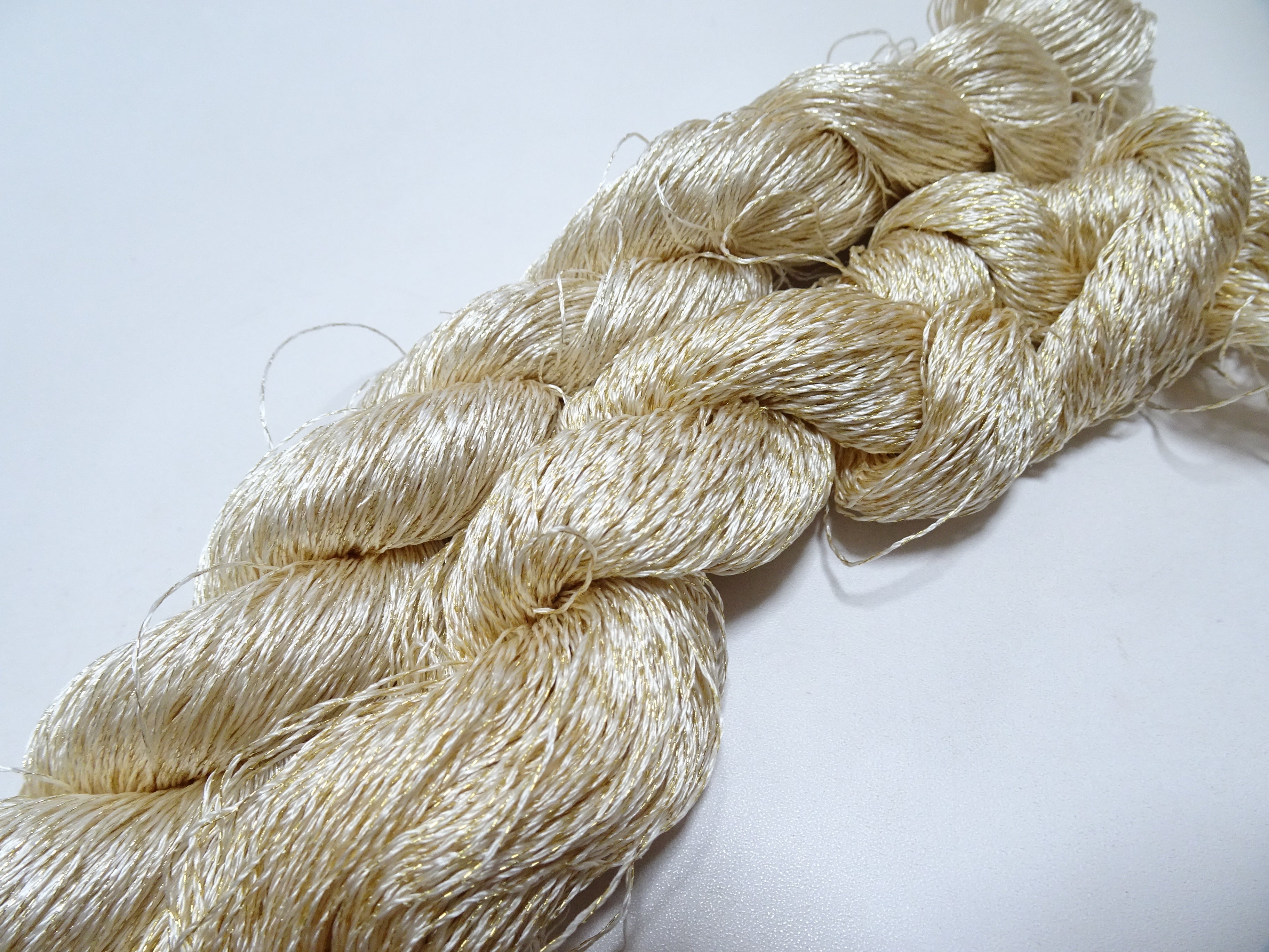 Japanese Vintage High Class Rare Silk Thread 2sets Mixture of Gold embroidery 14685