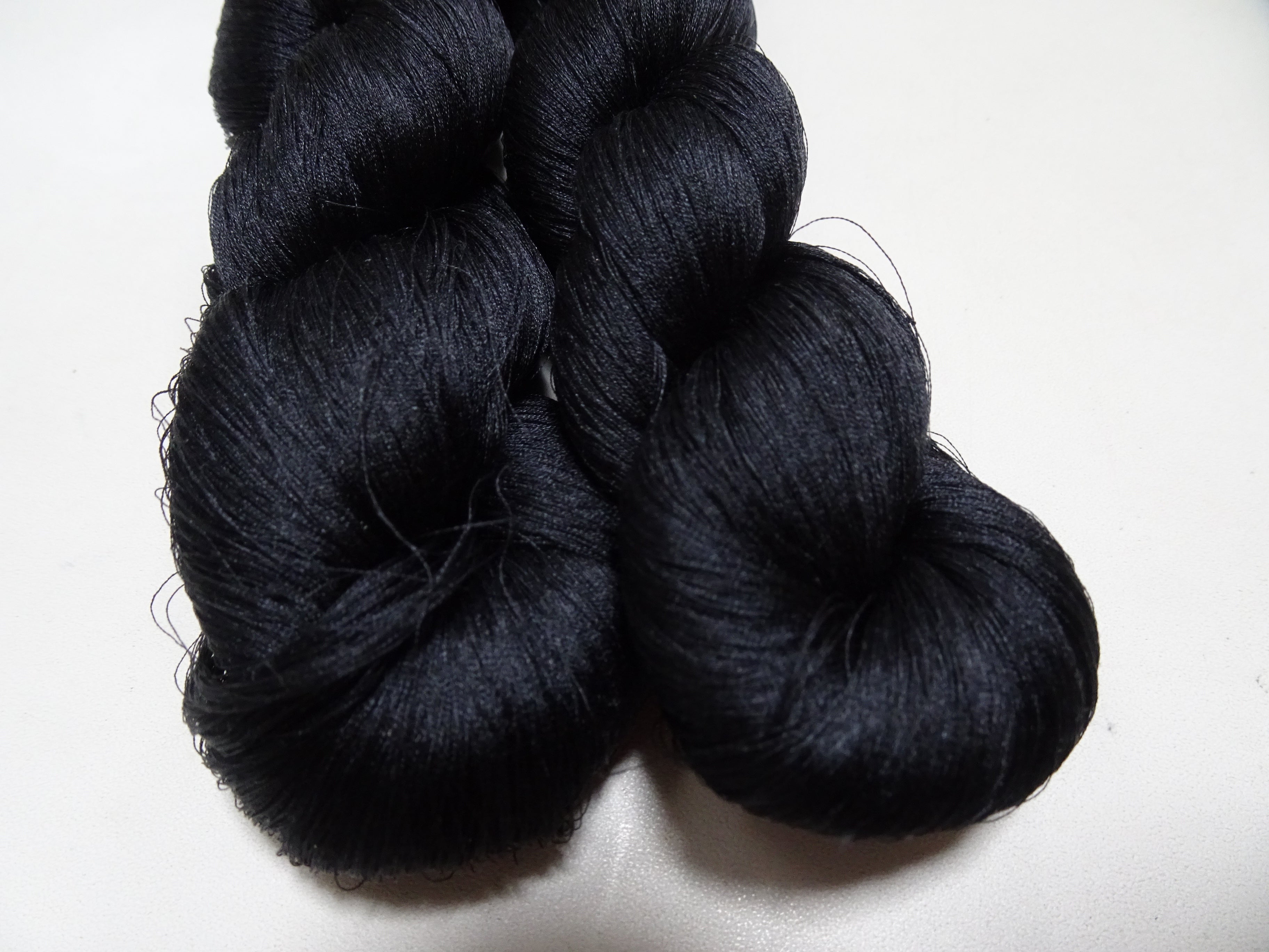 Japanese Vintage Twisted Silk Thread 2sets Black Embroidery 17421