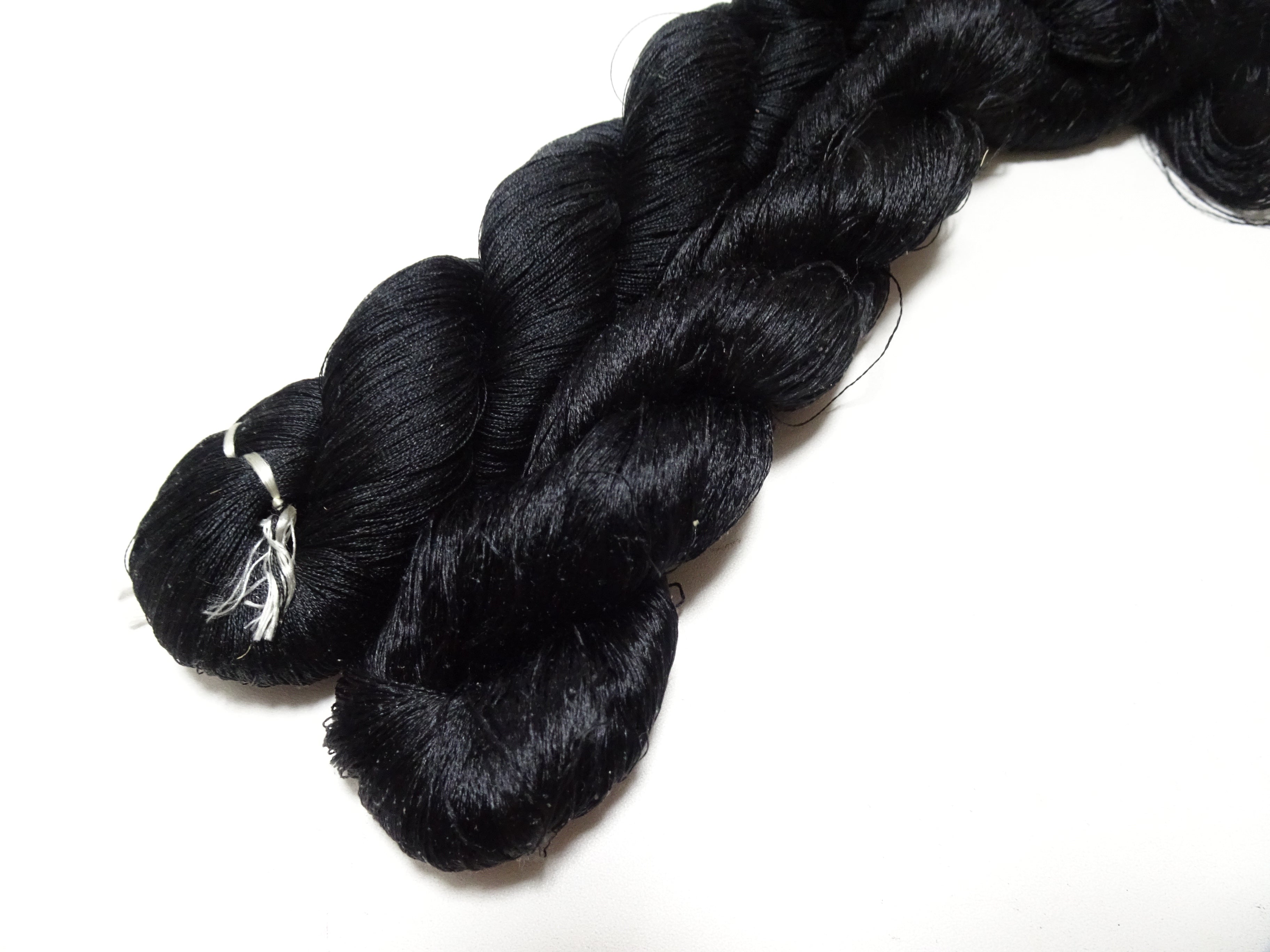Japanese Vintage Twisted Silk Thread 2sets Black Embroidery 17422
