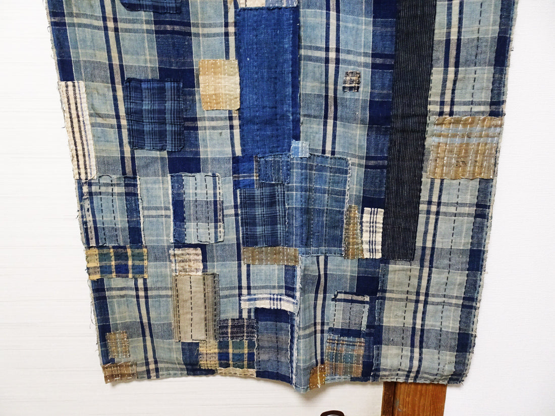 Rare Tanba-fu Boro Patchwork Textile | Antique Japanese Folk Fabric 14518