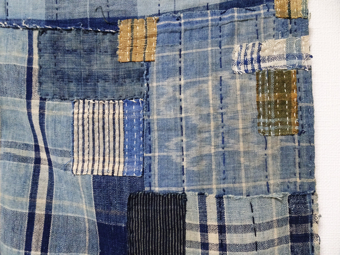 Rare Tanba-fu Boro Patchwork Textile | Antique Japanese Folk Fabric 14518