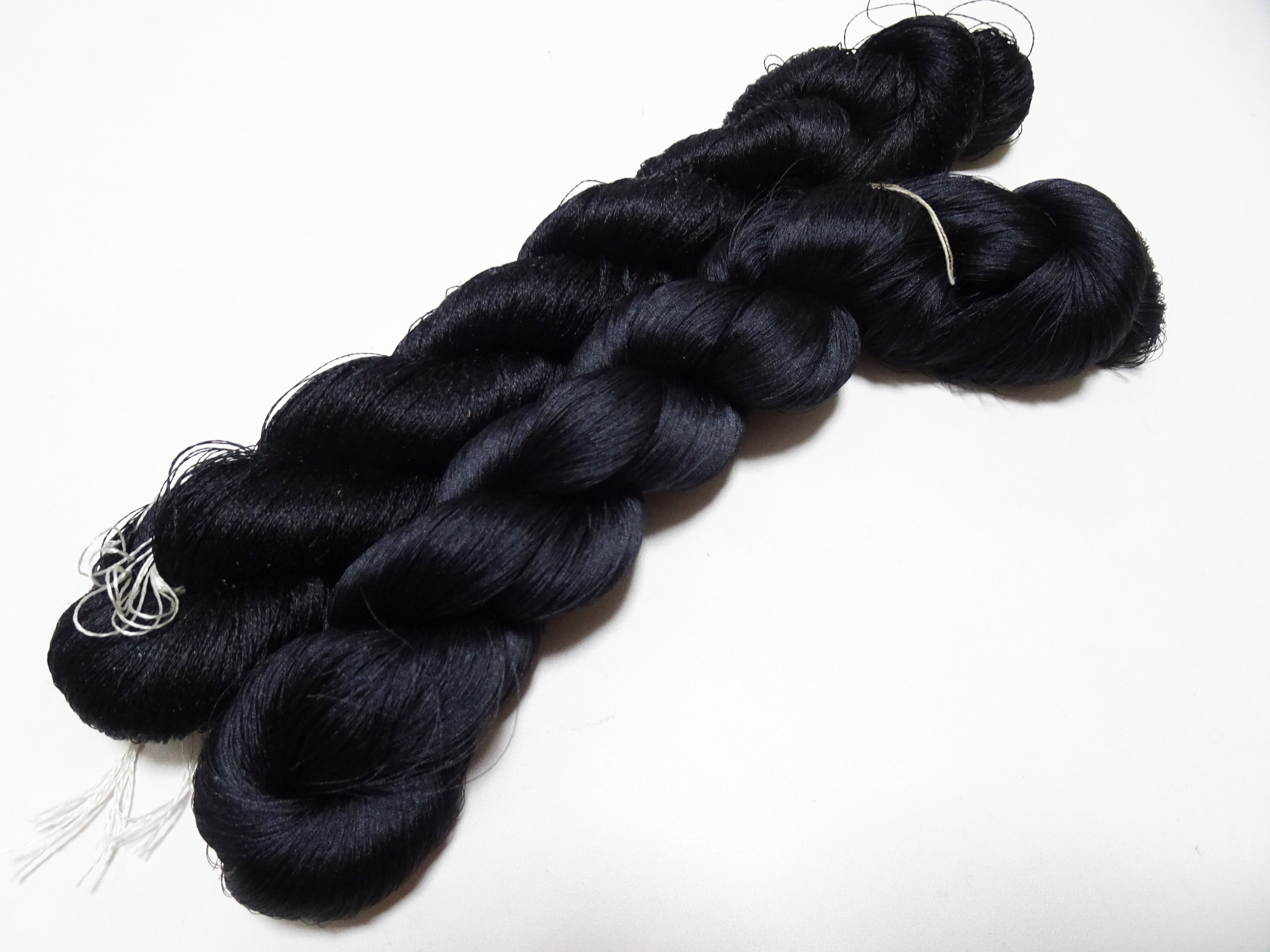Japanese Vintage Twisted Silk Thread 2sets Black Embroidery 17423