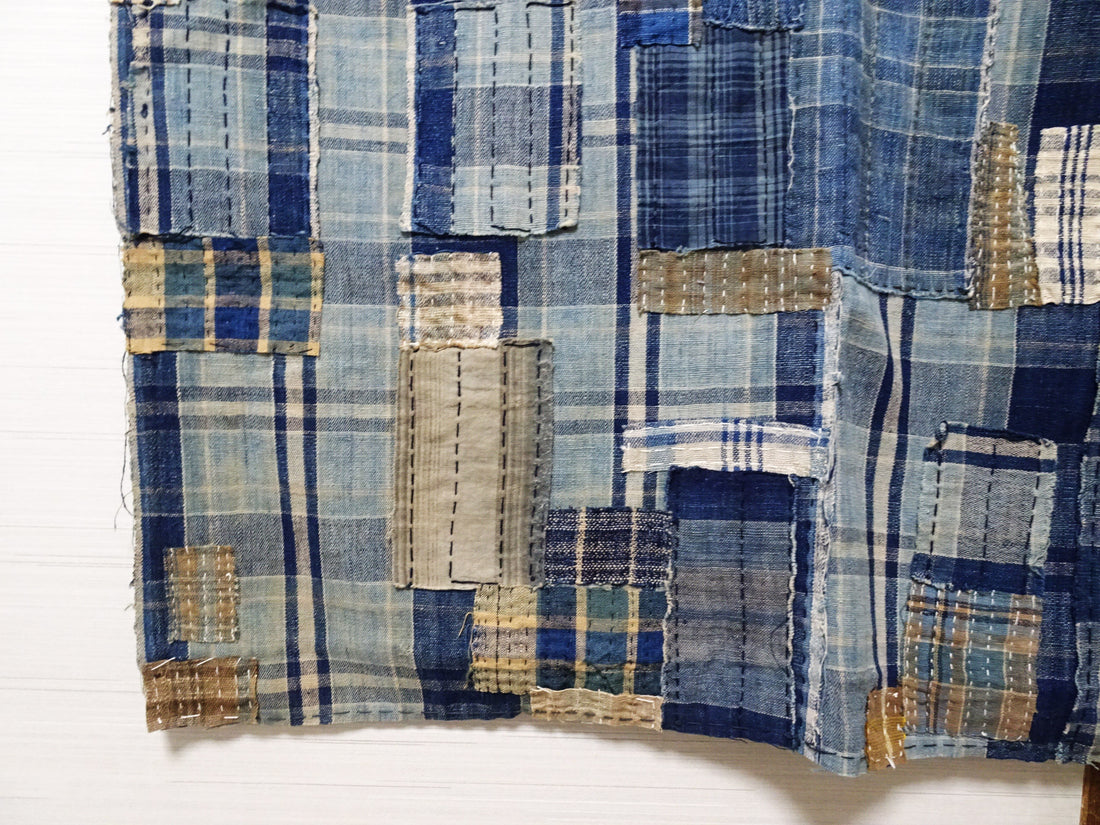 Rare Tanba-fu Boro Patchwork Textile | Antique Japanese Folk Fabric 14518