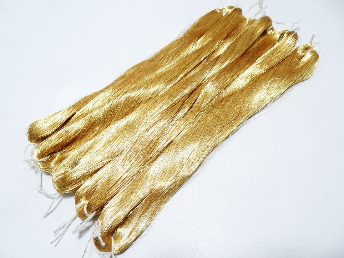 Special price!! Japanese Vintage Superb Gold Leaf Thread 5sets embroidery 5000M  0.16mm 17104
