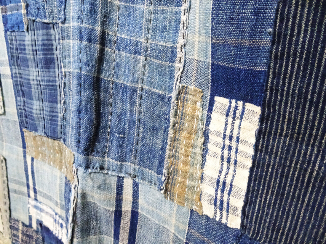 Rare Tanba-fu Boro Patchwork Textile | Antique Japanese Folk Fabric 14518