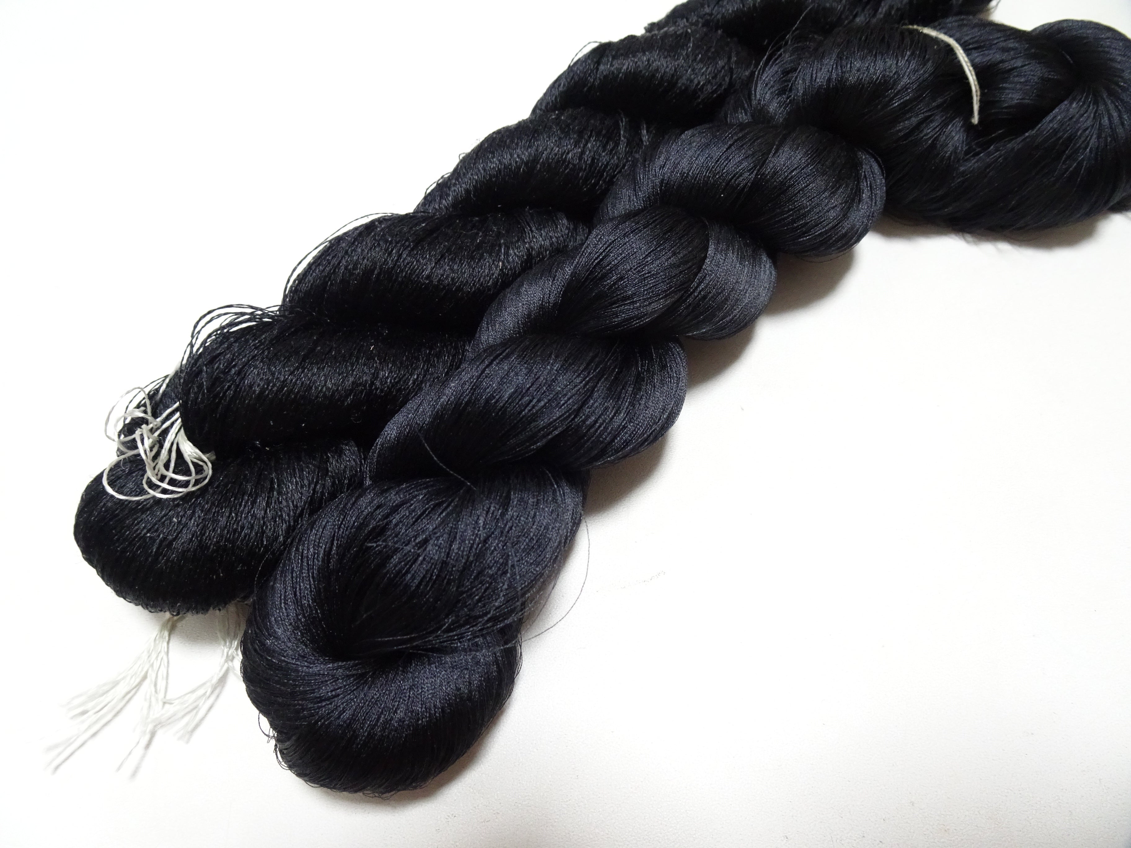 Japanese Vintage Twisted Silk Thread 2sets Black Embroidery 17423