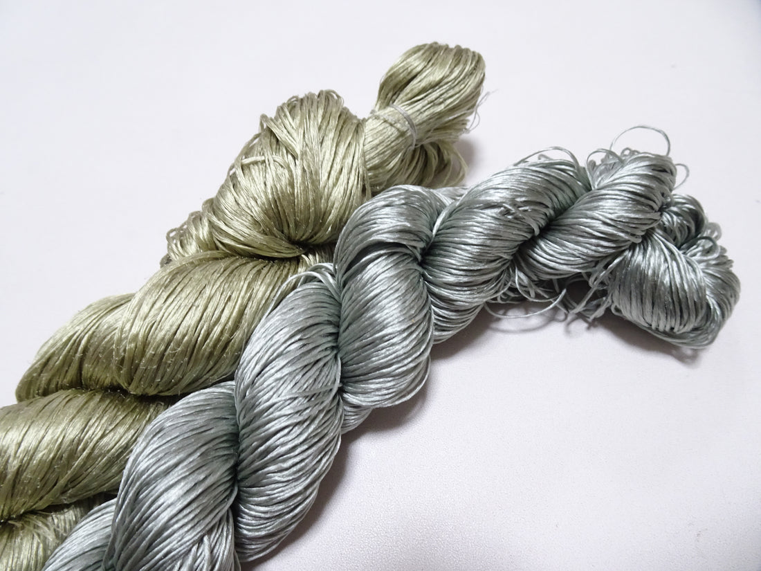 Japanese Vintage Loose Twisted Silk Thread 2sets Embroidery 18273