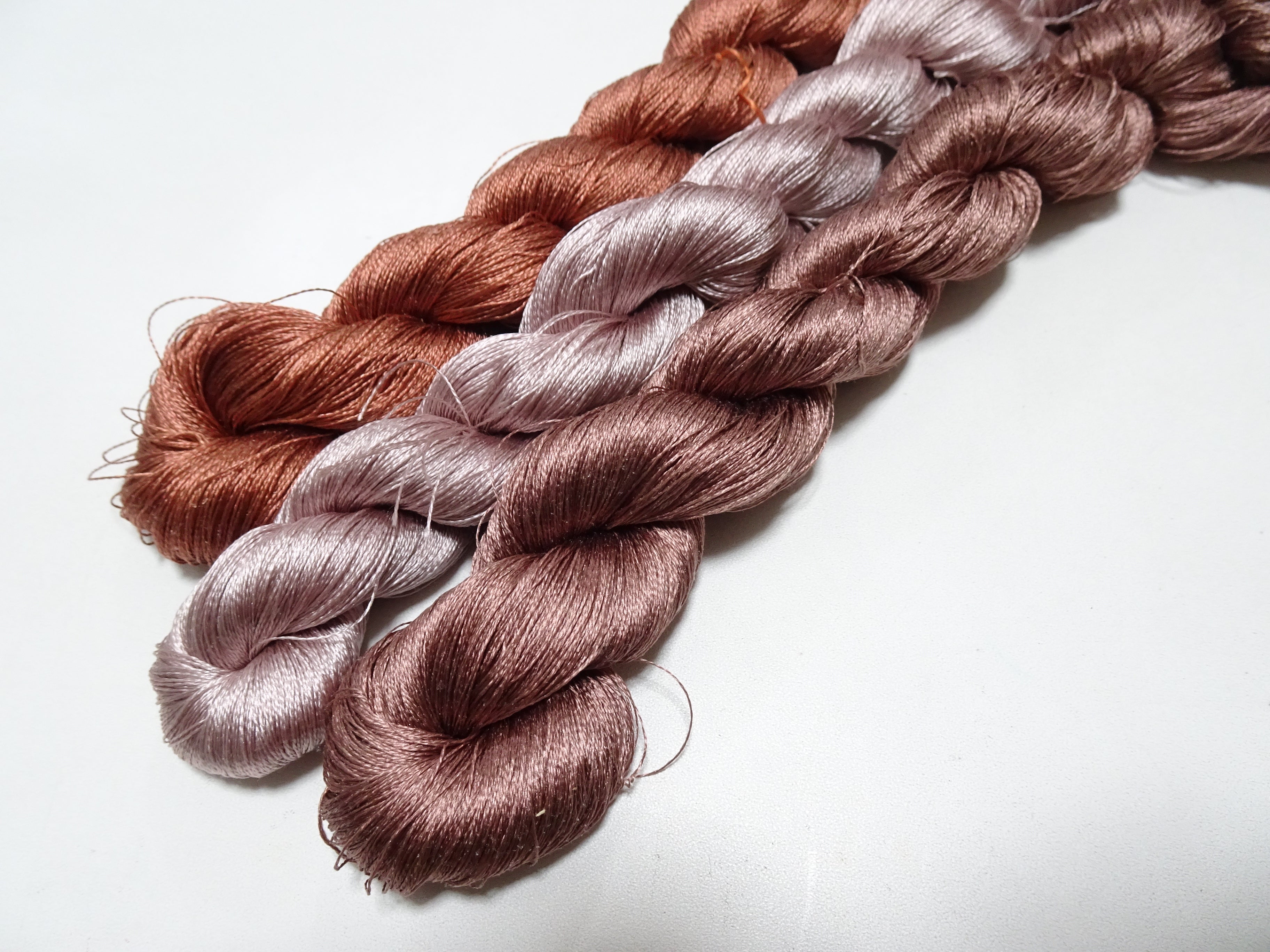 Japanese Vintage Twisted Silk Thread 3sets Embroidery 17424