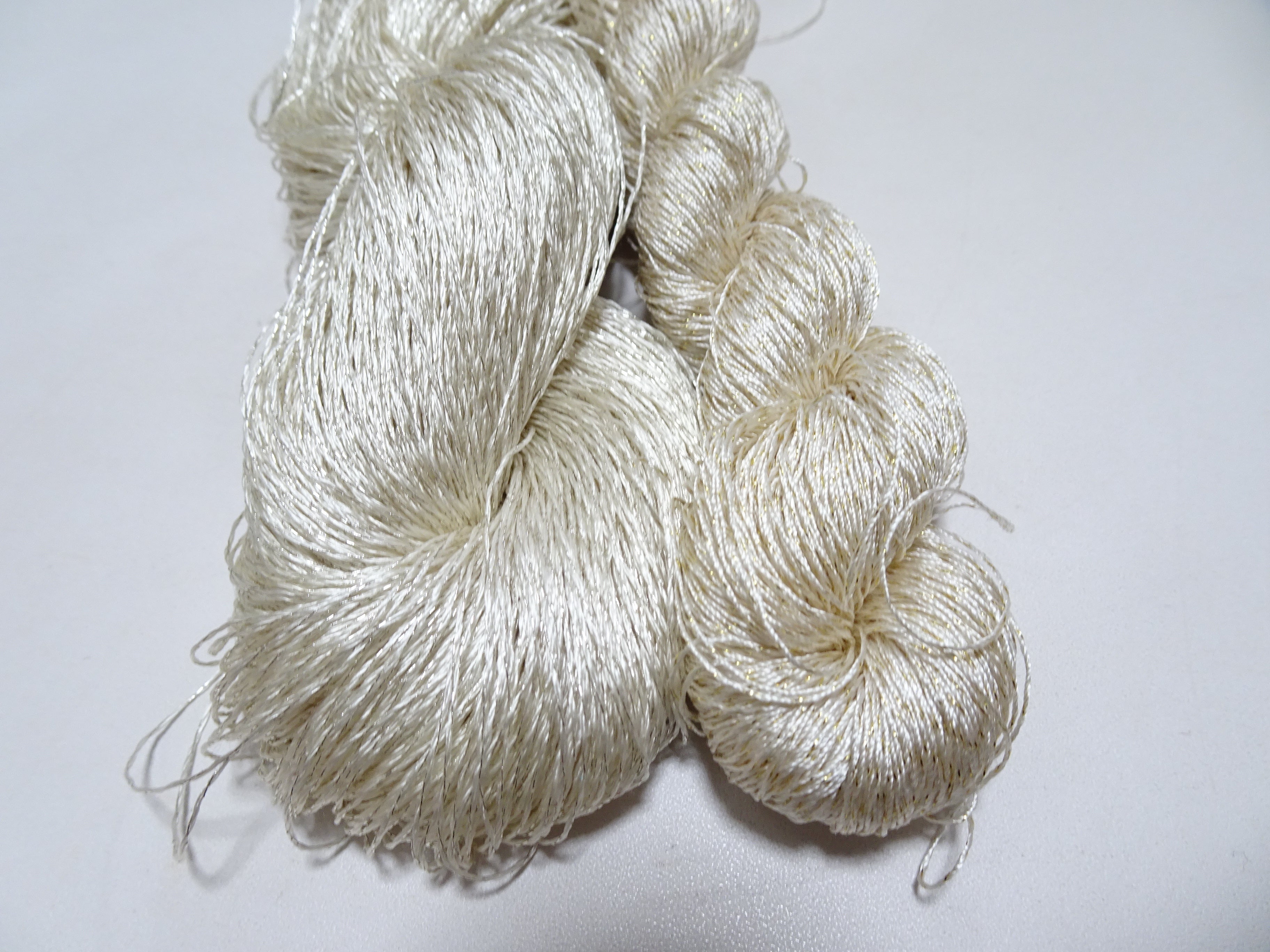 Japanese Vintage High Class Rare Silk Thread 2sets Mixture of Gold embroidery 14688
