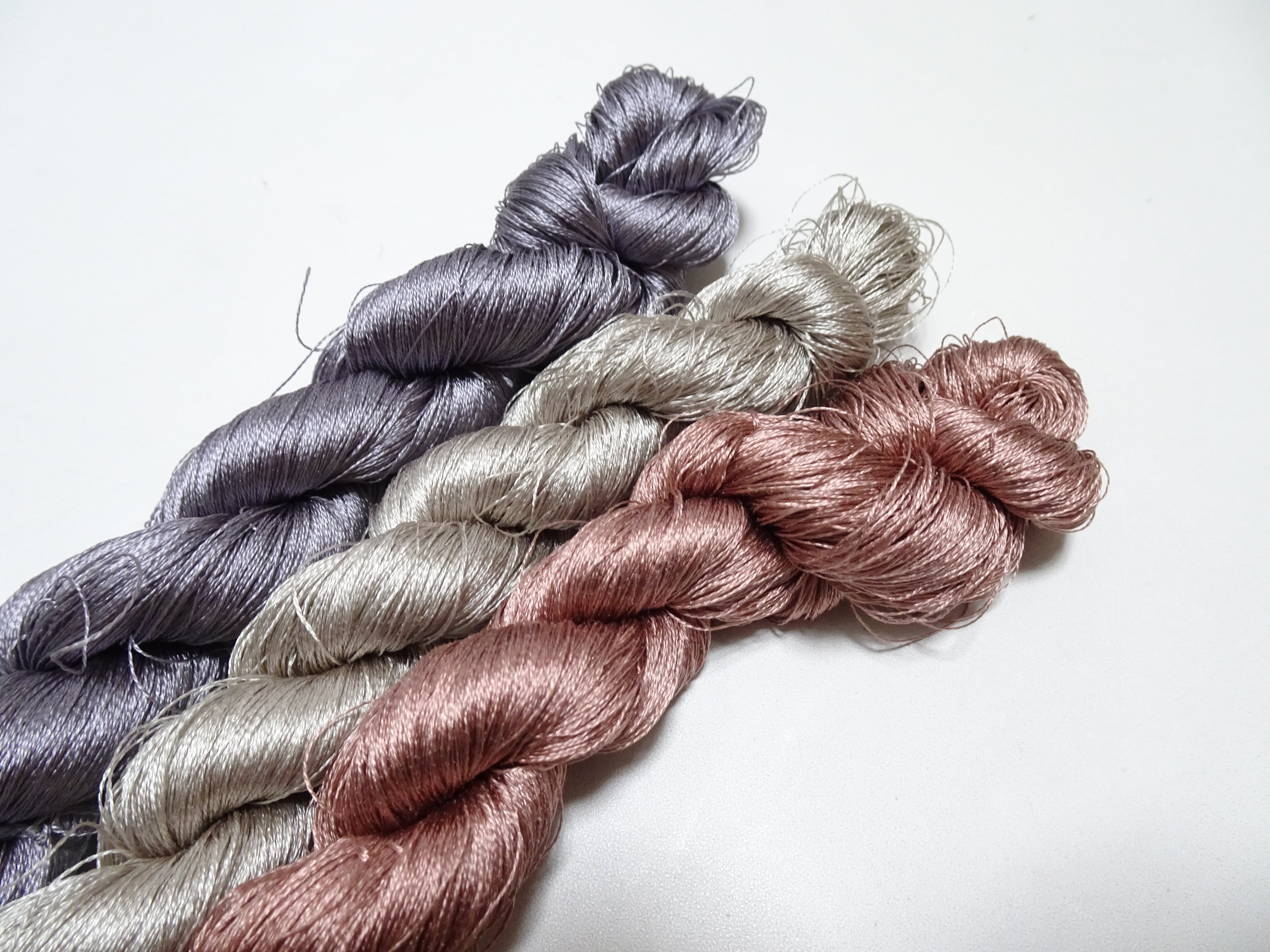 Japanese Vintage Twisted Silk Thread 3sets Embroidery 17425