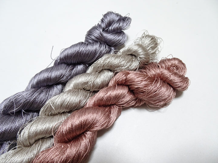 Japanese Vintage Twisted Silk Thread 3sets Embroidery 17425