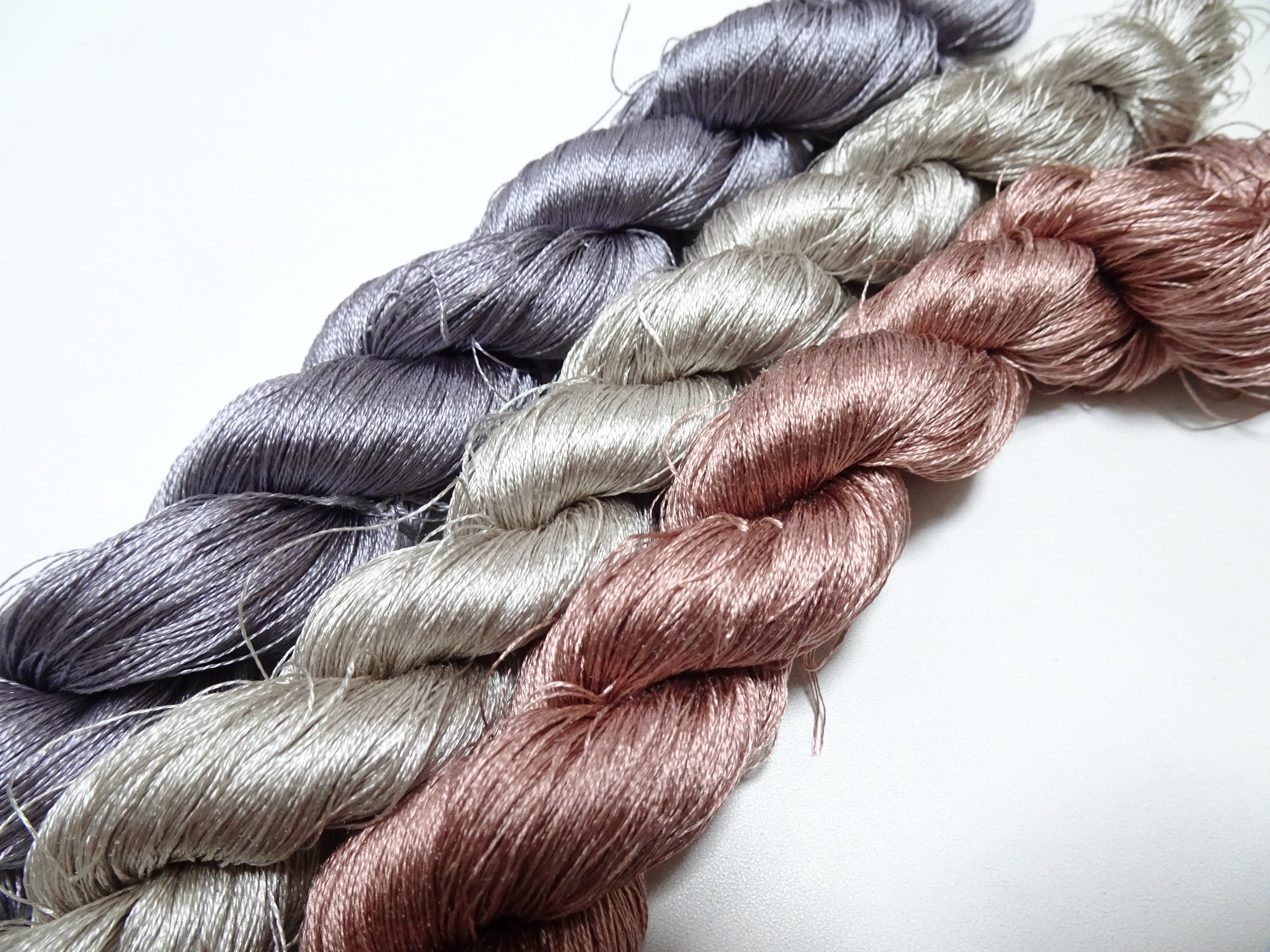 Japanese Vintage Twisted Silk Thread 3sets Embroidery 17425