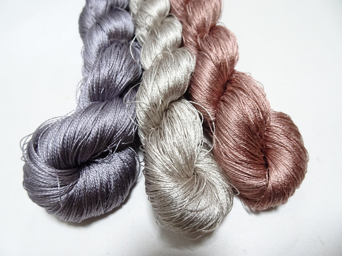 Japanese Vintage Twisted Silk Thread 3sets Embroidery 17425