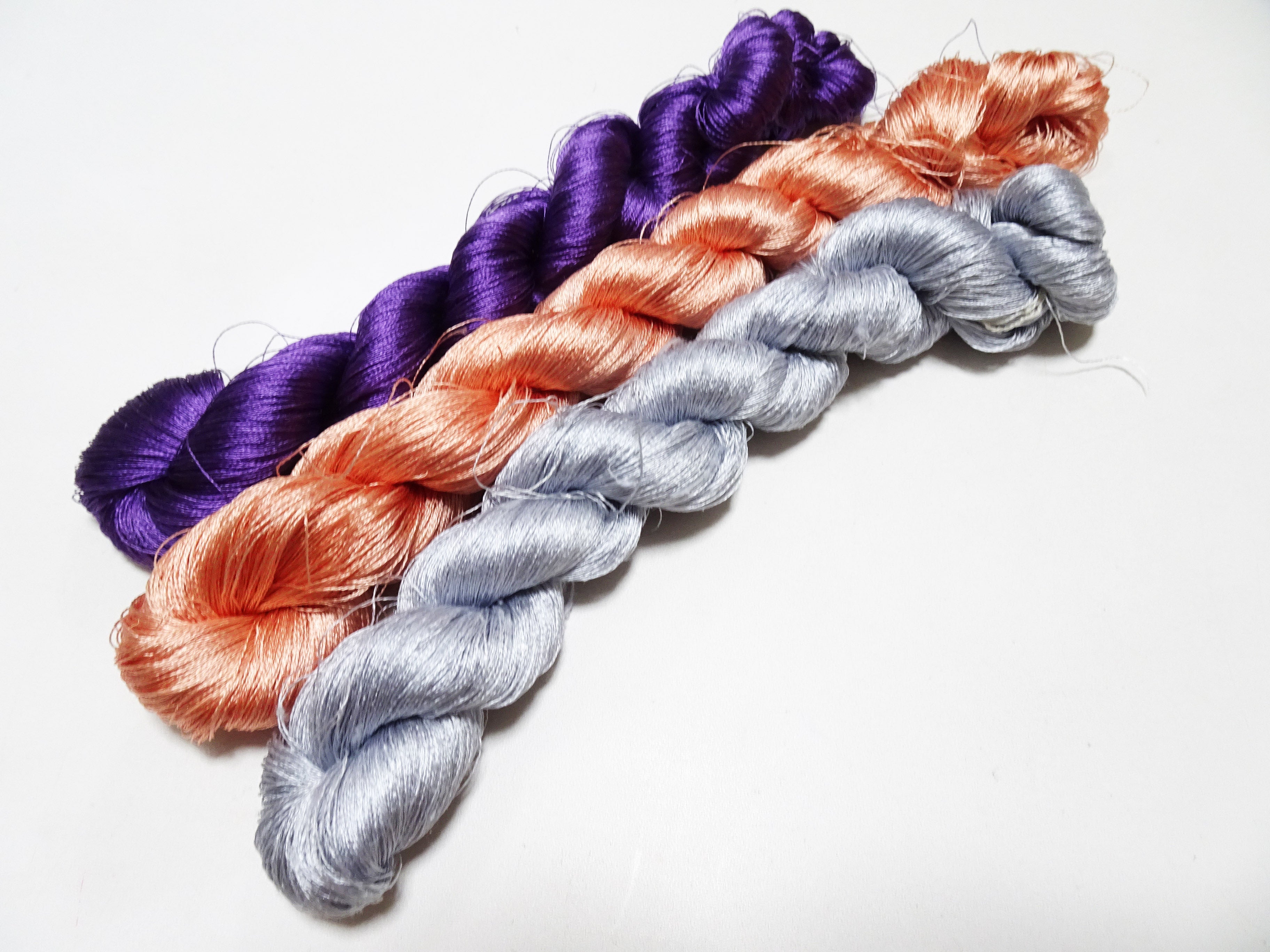 Japanese Vintage Twisted Silk Thread 3sets Embroidery 17426