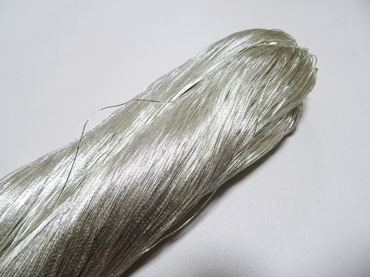 Japanese vintage Superb real silver leaf thread S6 embroidery 1000M  0.45mm  19573