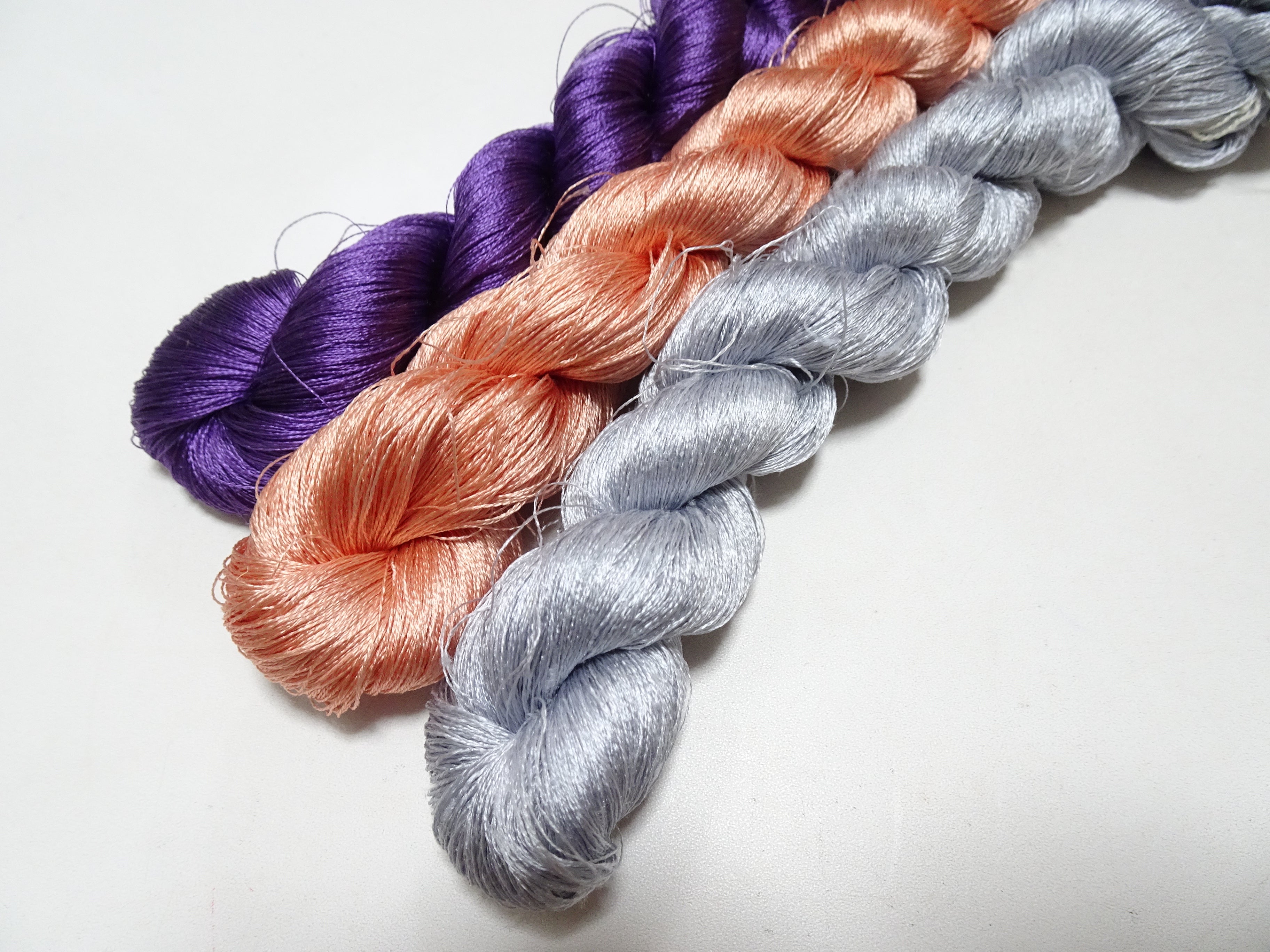 Japanese Vintage Twisted Silk Thread 3sets Embroidery 17426