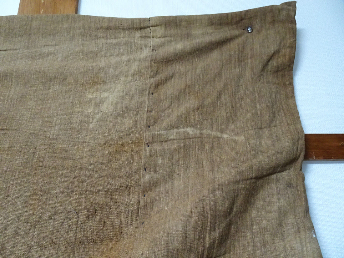 Rare Meiji Tsutsugaki Textile – Indigo Abstract Waves, Antique Japanese Cotton 14519