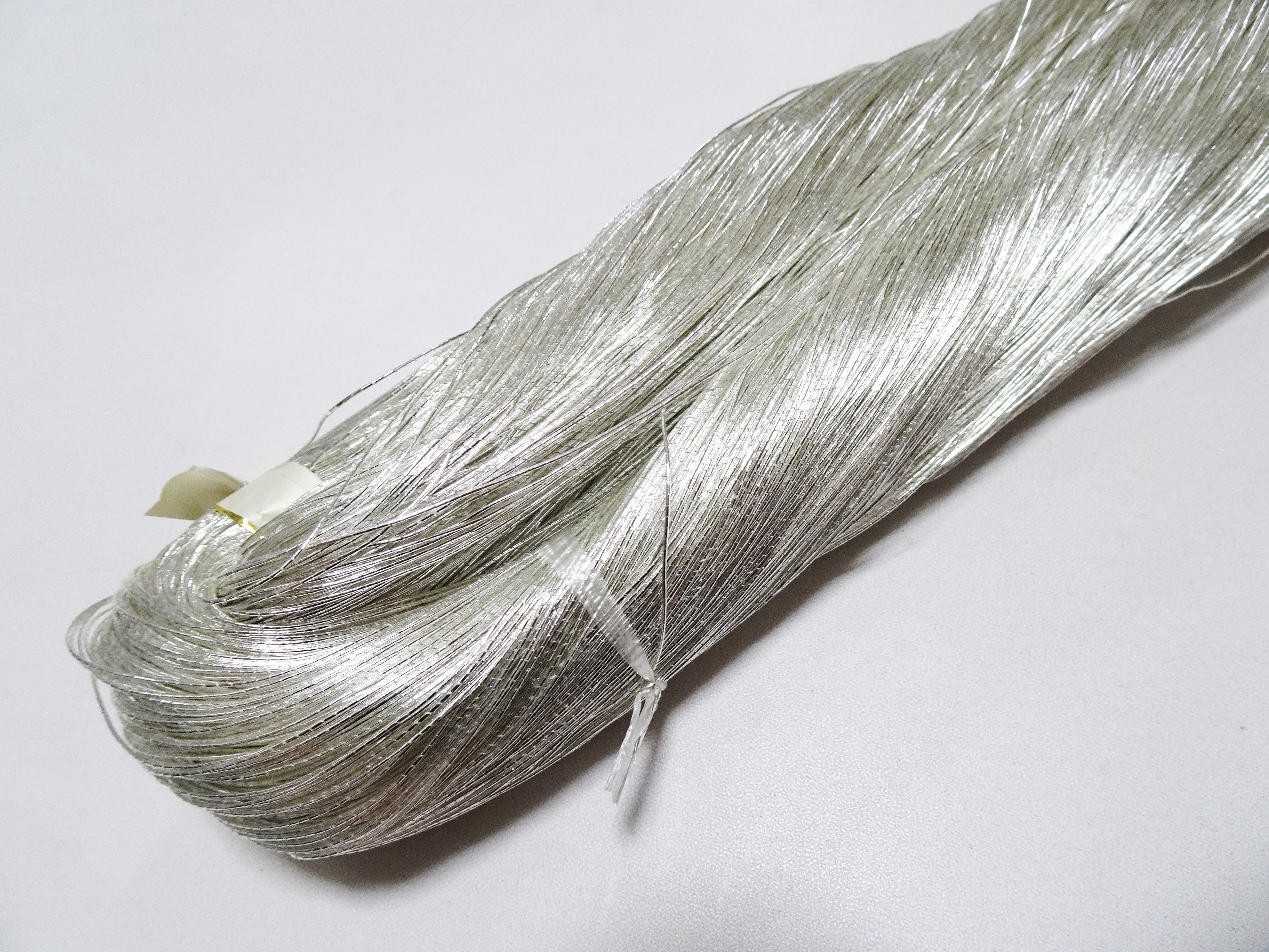 Japanese vintage Superb real silver leaf thread S6 embroidery 1000M  0.45mm  19573