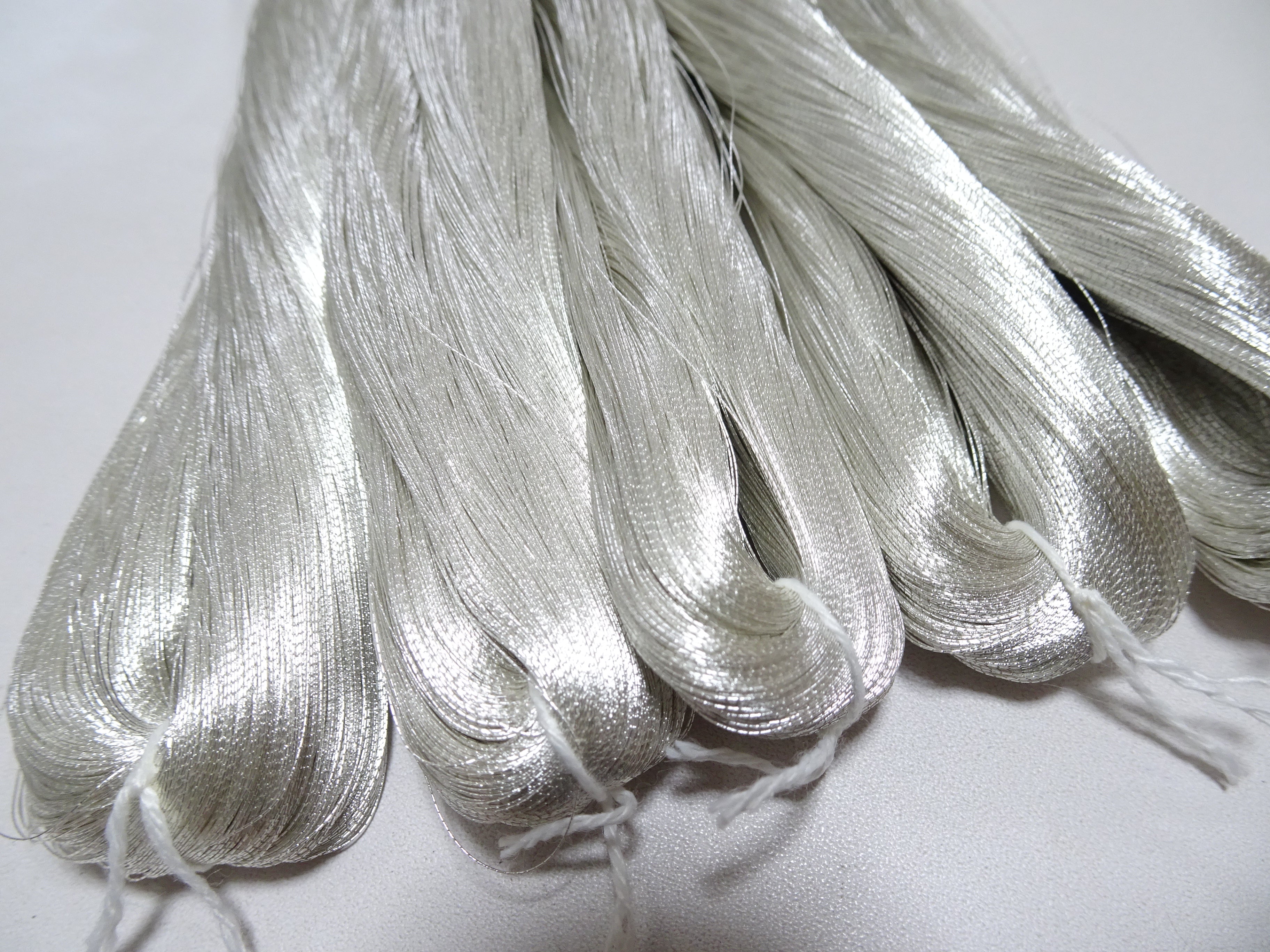 Special Price! Japanese Vintage Superb Real Silver Leaf Thread 5sets Embroidery 5000M  0.16mm  17107
