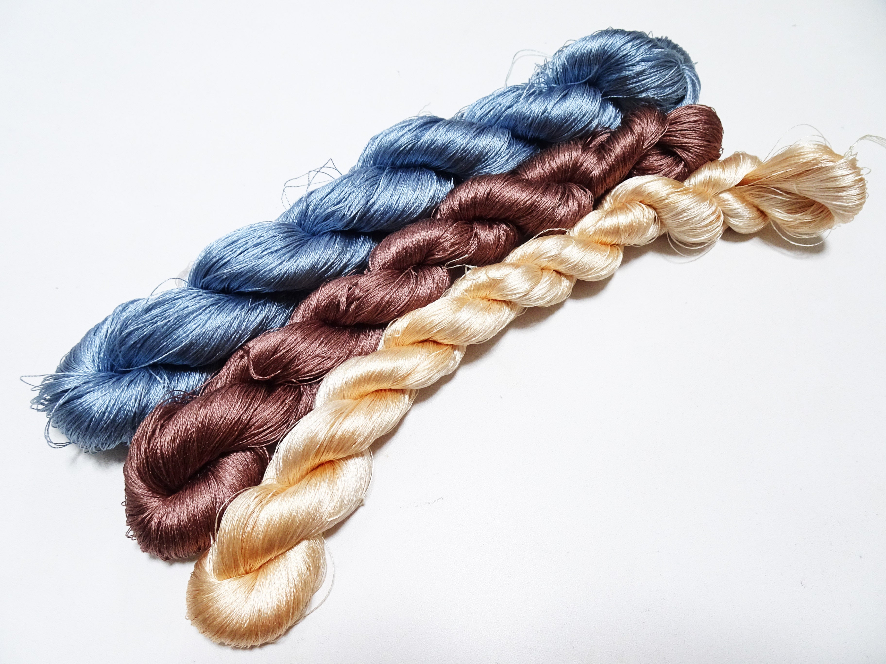 Japanese Vintage Twisted Silk Thread 3sets Embroidery 17427
