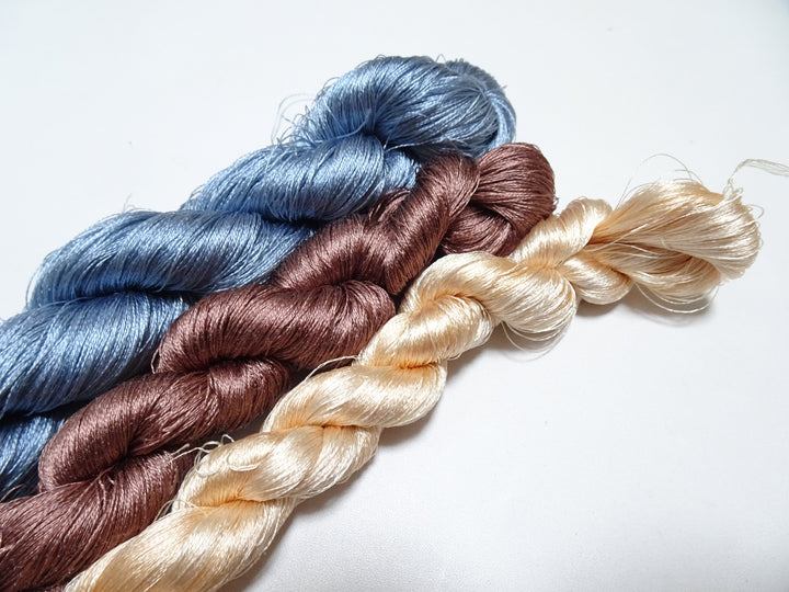 Japanese Vintage Twisted Silk Thread 3sets Embroidery 17427
