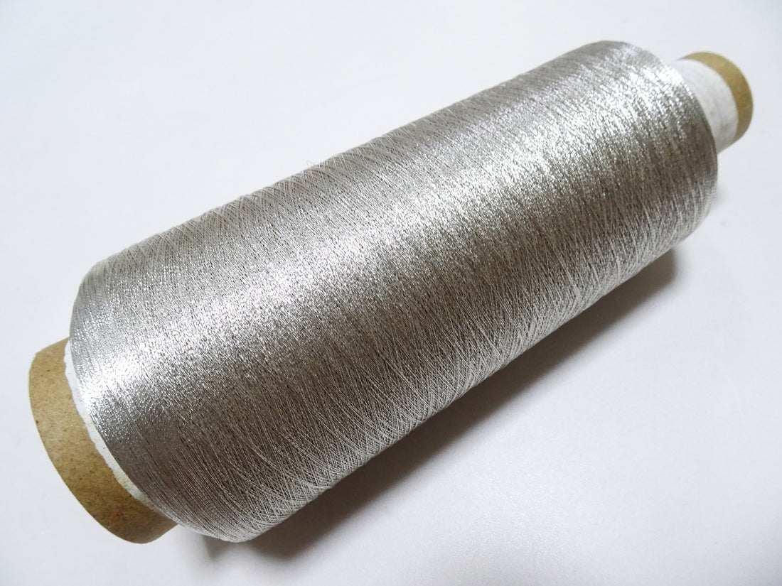 Japanese vintage Superb real silver leaf thread S1 embroidery 5000M  0.16mm  19574
