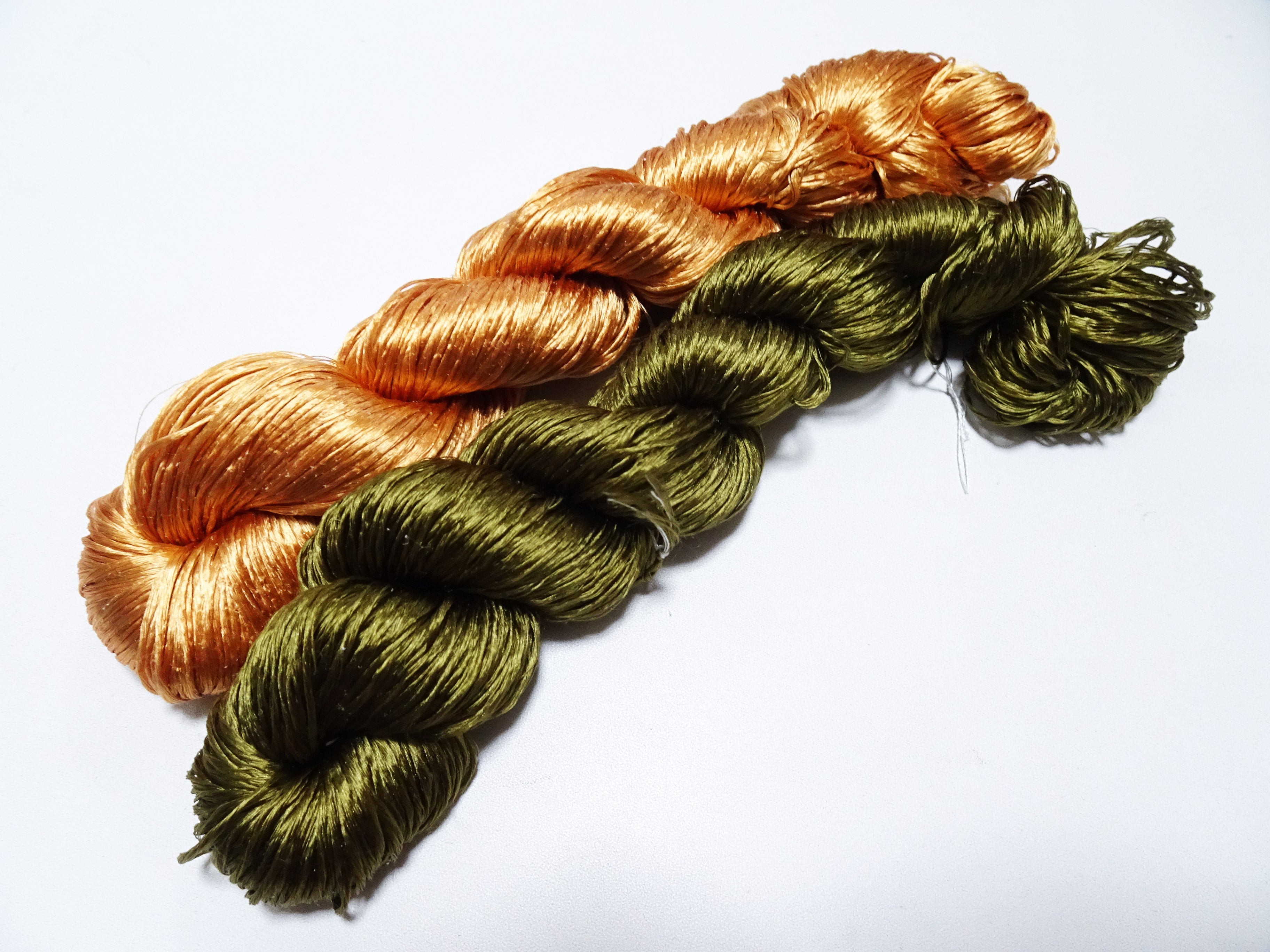 Japanese Vintage Loose Twisted Silk Thread 2sets Embroidery 18278