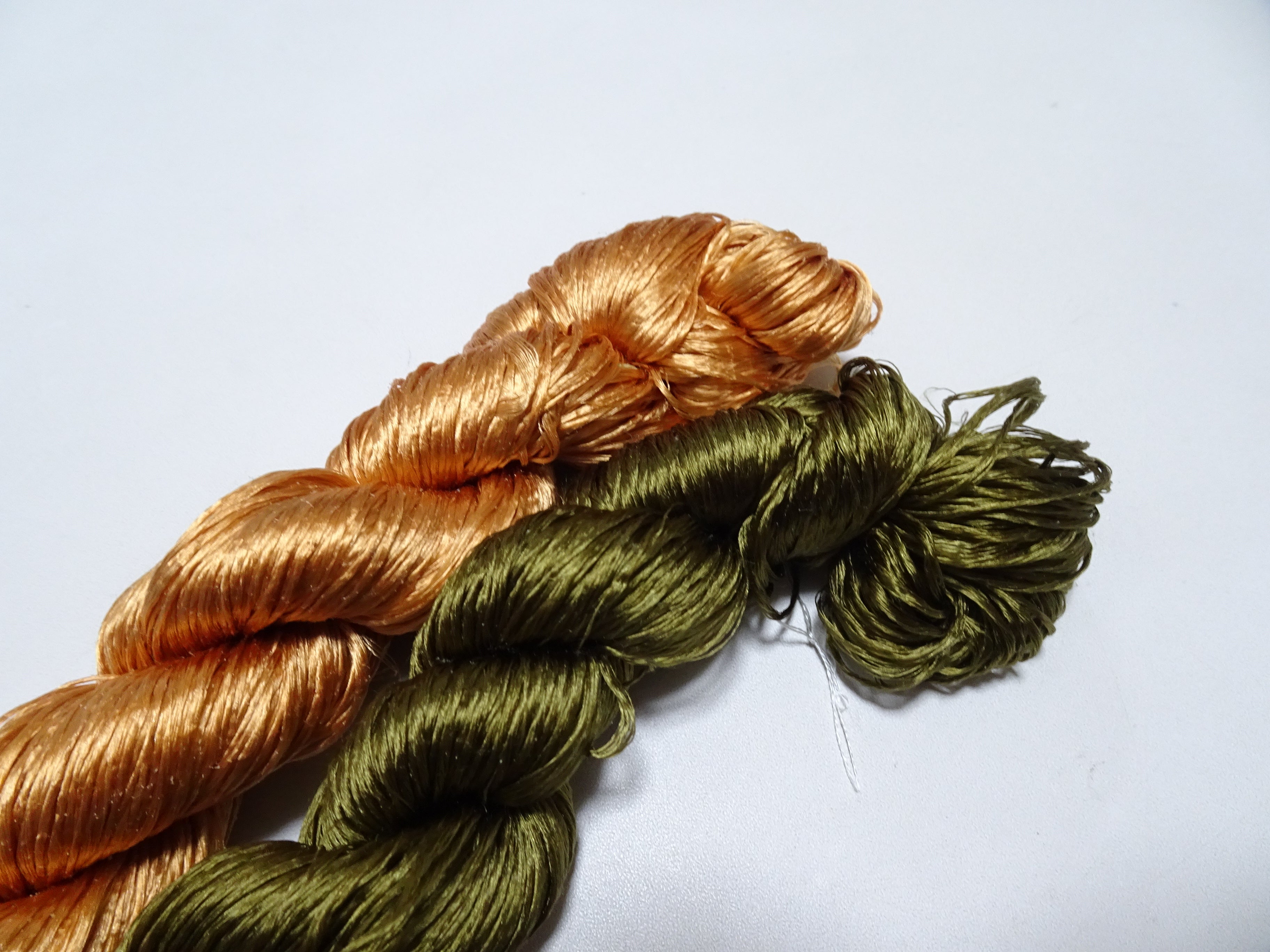 Japanese Vintage Loose Twisted Silk Thread 2sets Embroidery 18278