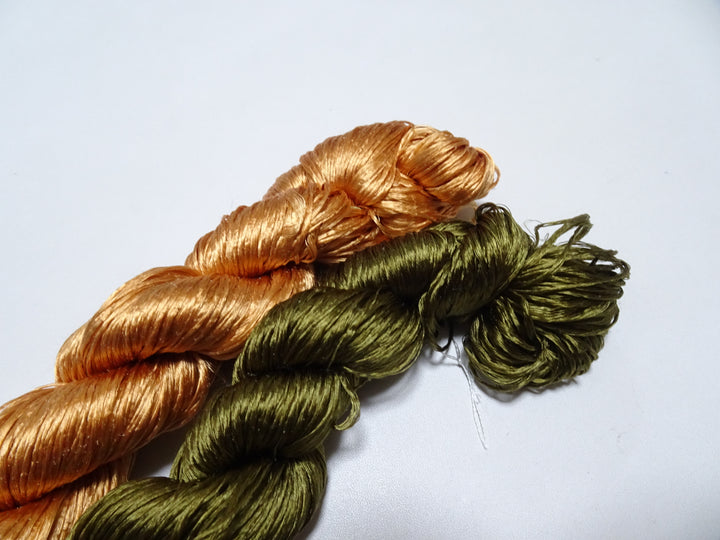 Japanese Vintage Loose Twisted Silk Thread 2sets Embroidery 18278