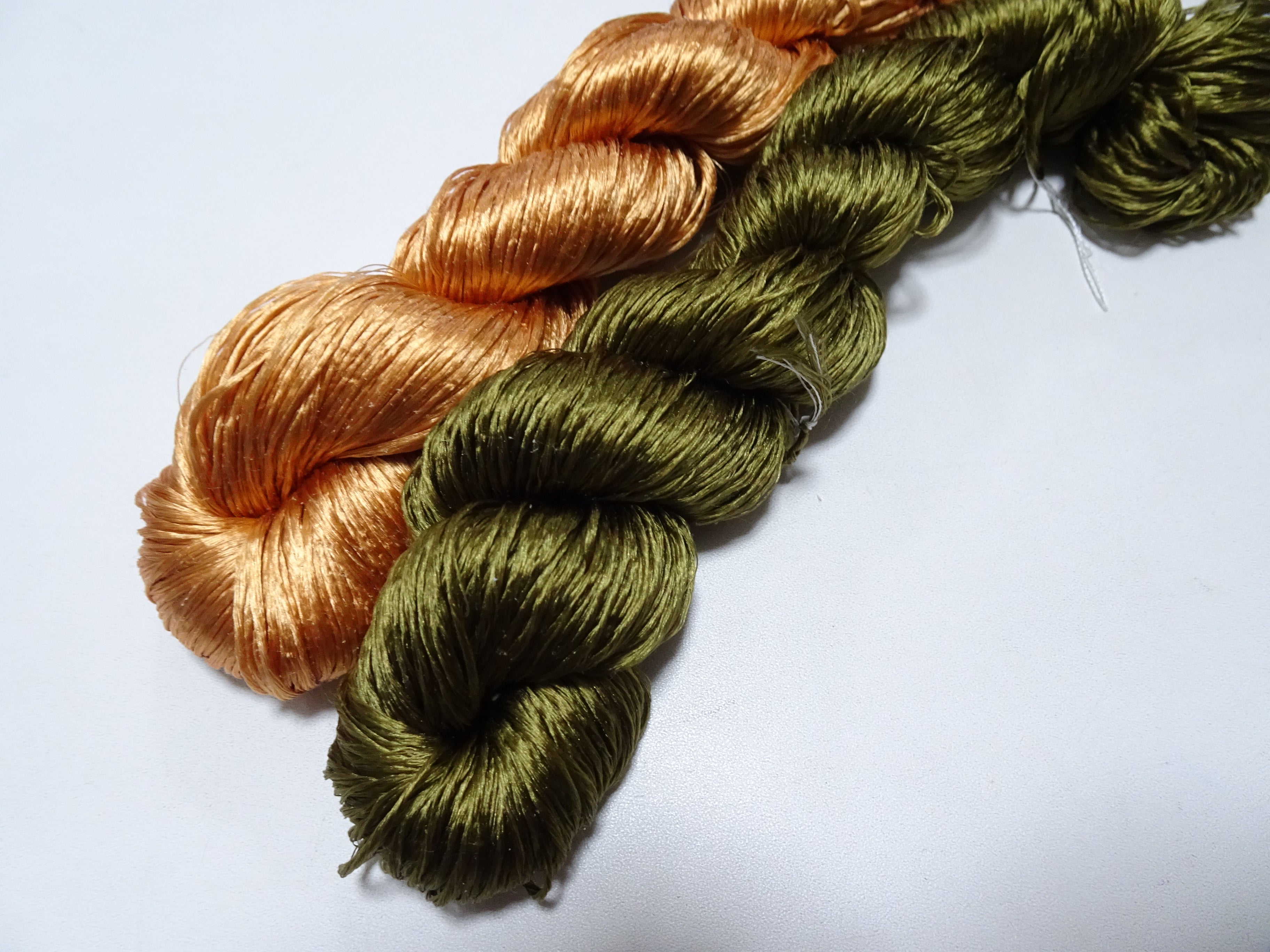 Japanese Vintage Loose Twisted Silk Thread 2sets Embroidery 18278