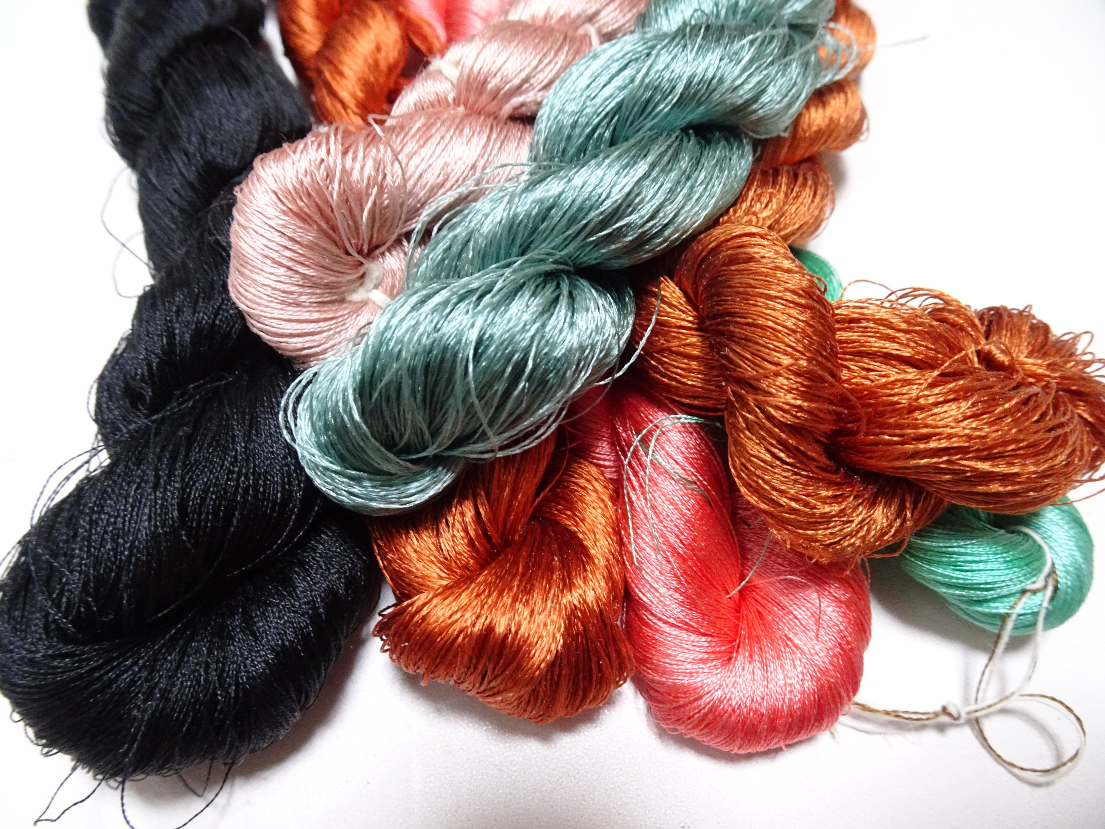 Japanese Vintage Twisted Silk Thread 7sets Embroidery 17428