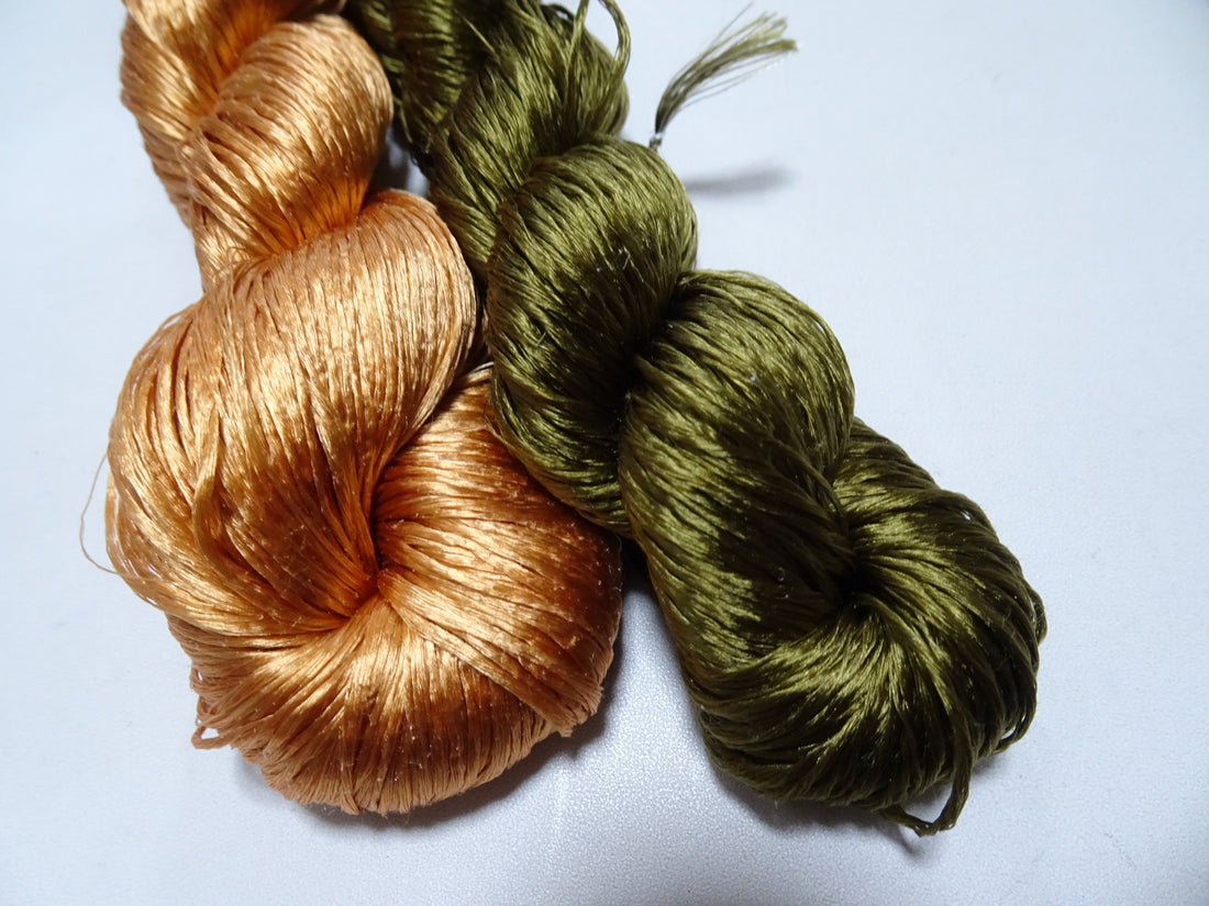 Japanese Vintage Loose Twisted Silk Thread 2sets Embroidery 18278