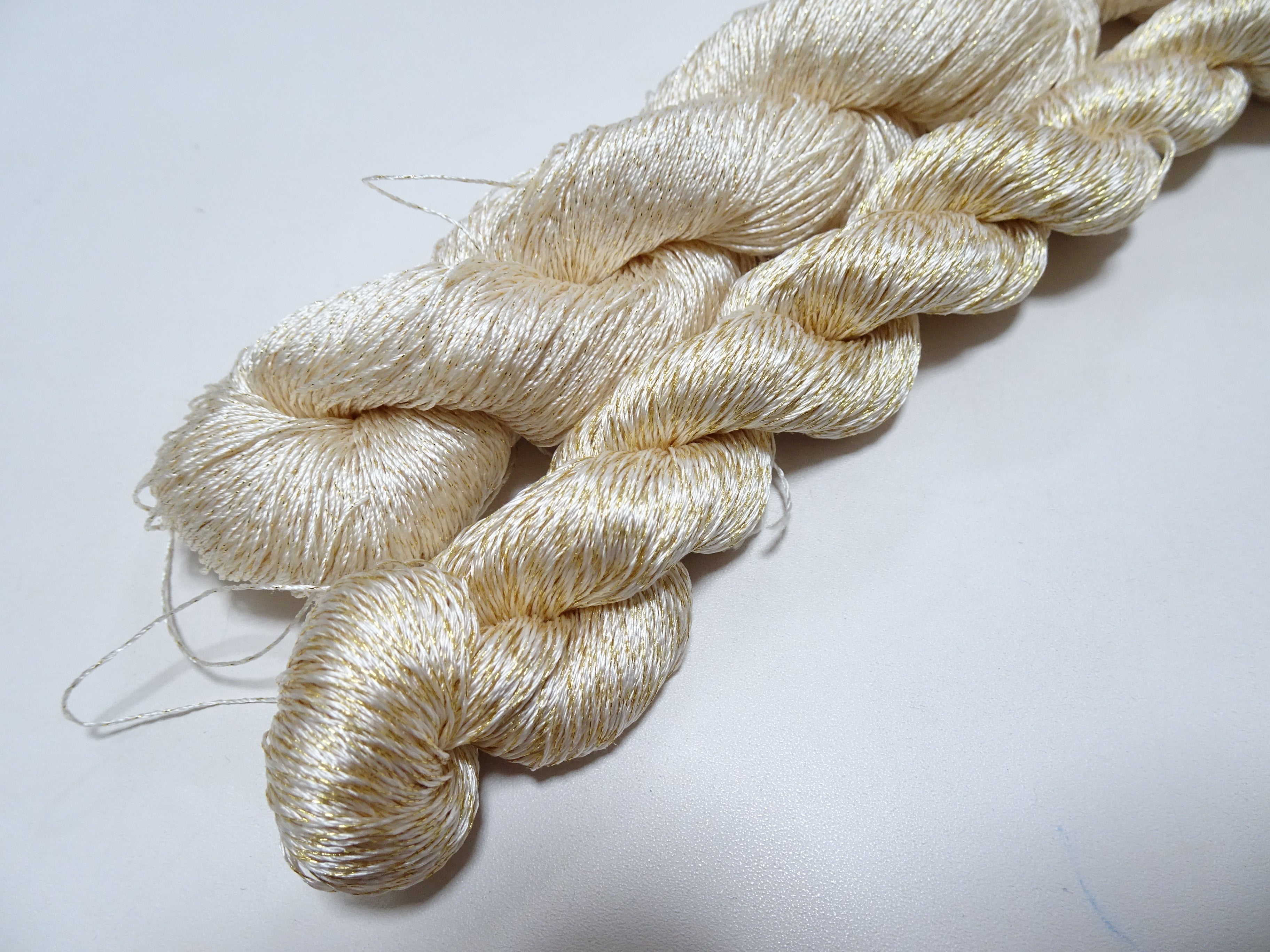 Japanese Vintage High Class Rare Silk Thread 2sets Mixture of Gold embroidery 14694