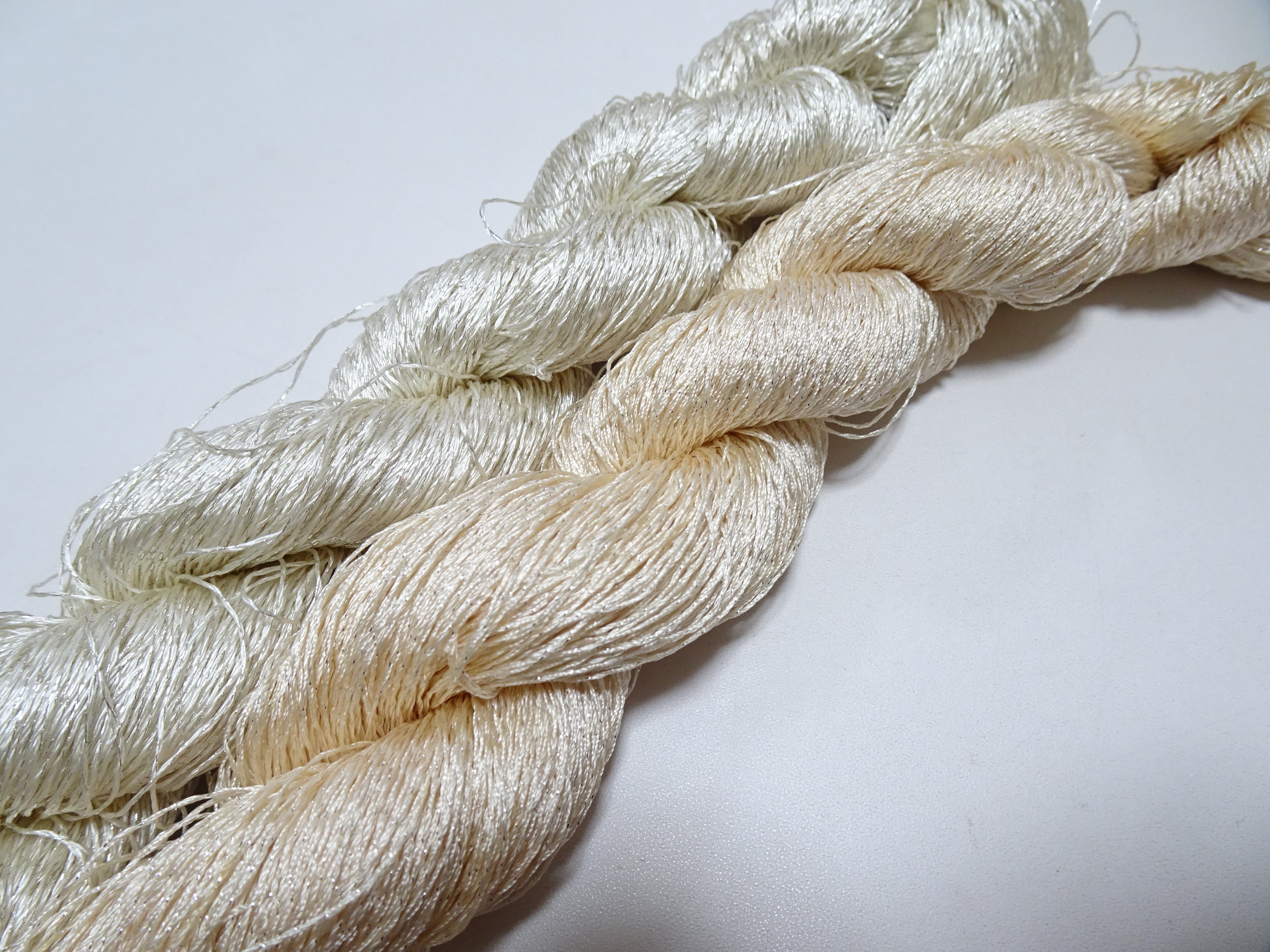 Japanese Vintage High Class Rare Silk Thread 2sets Mixture of Gold embroidery 14696