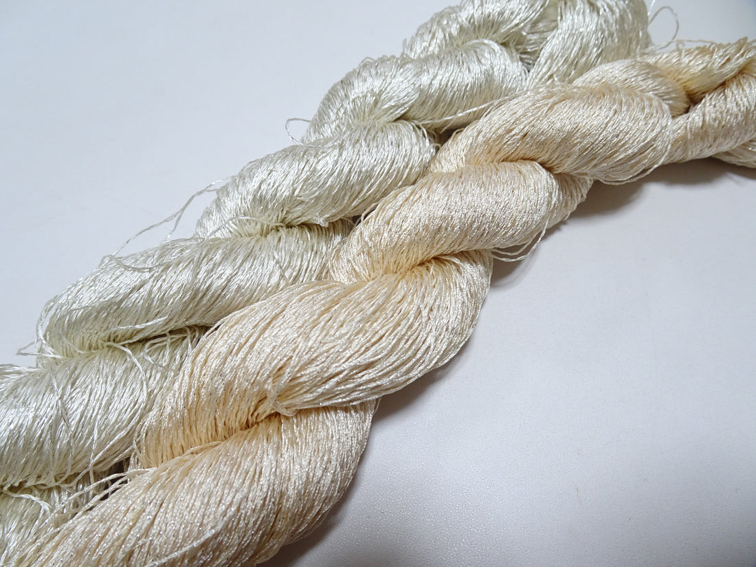 Japanese Vintage High Class Rare Silk Thread 2sets Mixture of Gold embroidery 14696