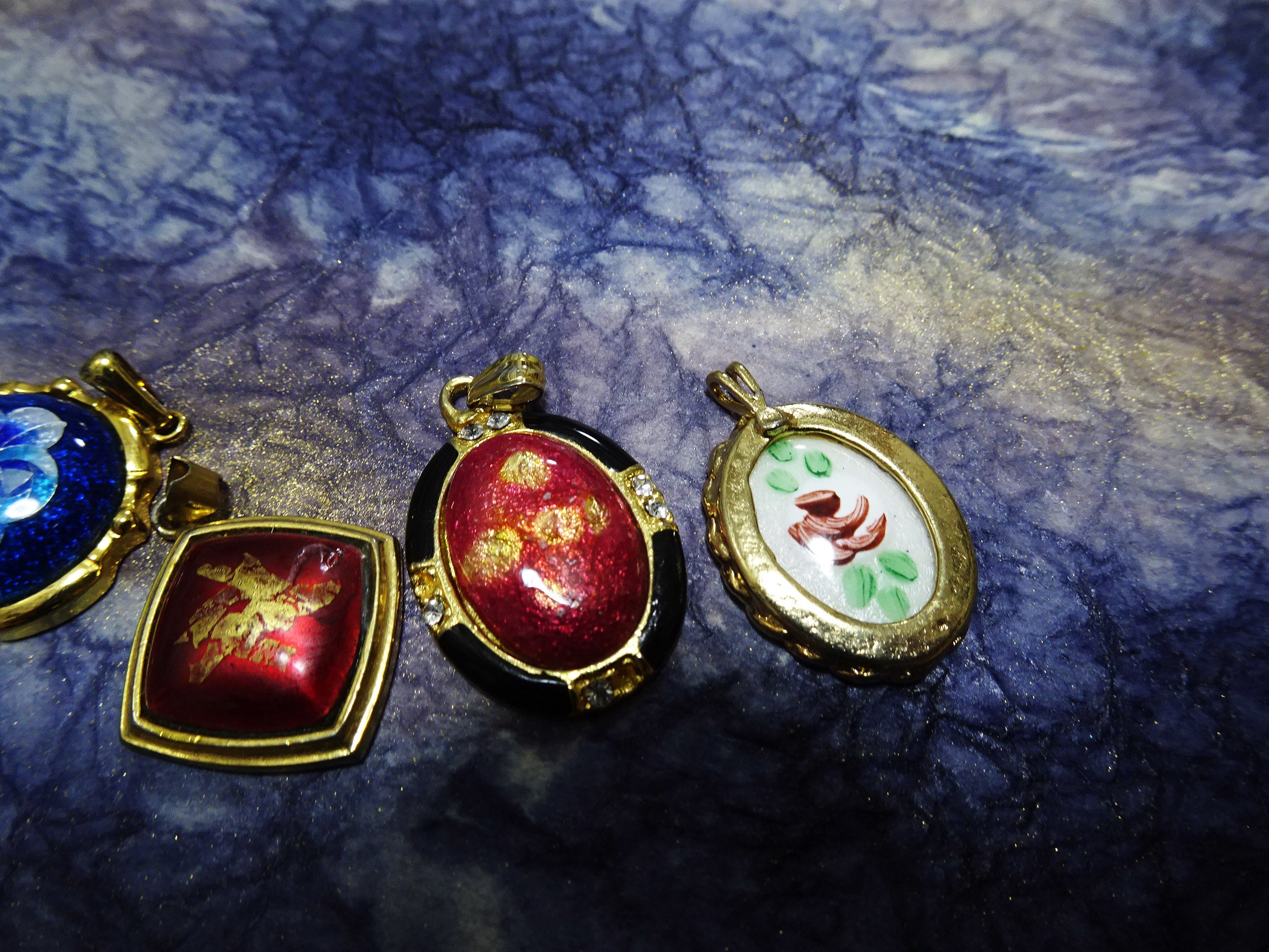 Japanese Vintage Pendant Top Sets Shippō-yaki (Cloisonné Enamel) 13007