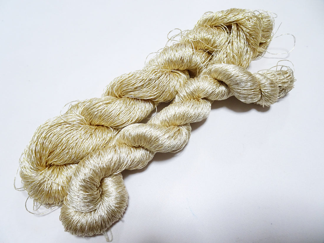Japanese Vintage High Class Rare Silk Thread 2sets Mixture of Gold embroidery 14698
