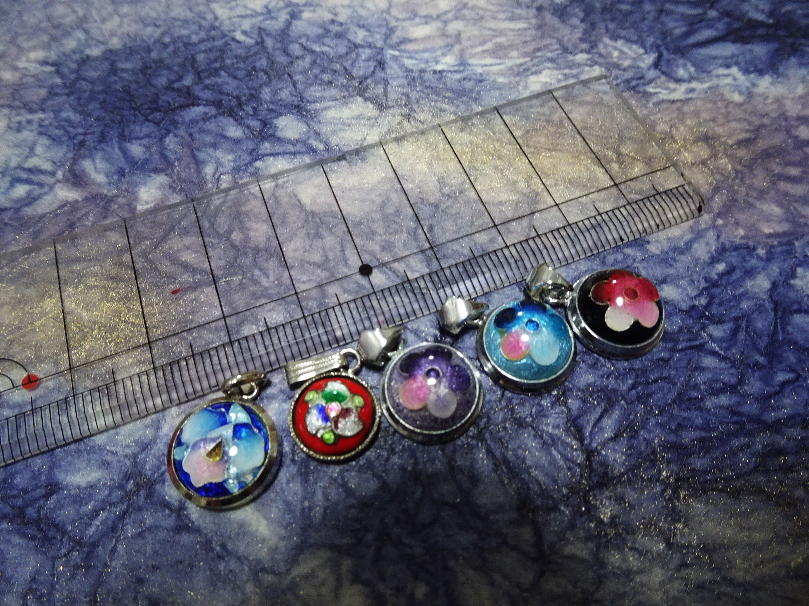 Japanese Vintage Pendant Top Sets Shippō-yaki (Cloisonné Enamel) 13008