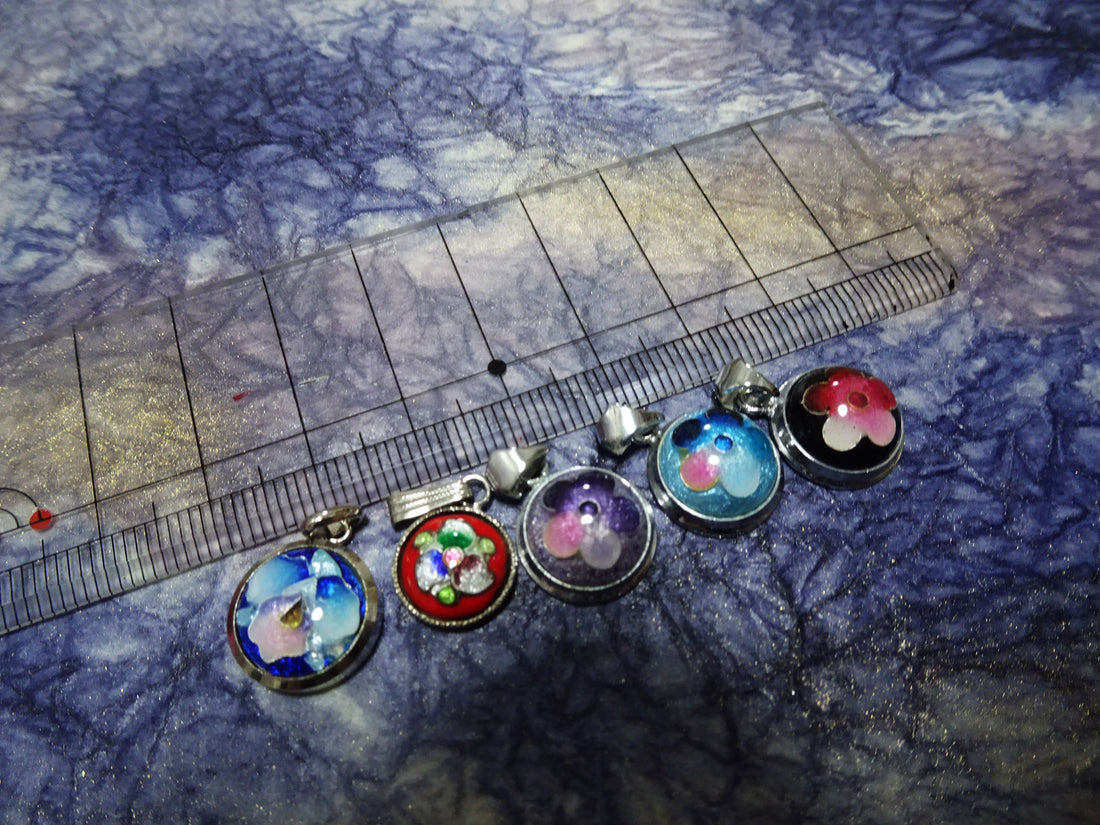 Japanese Vintage Pendant Top Sets Shippō-yaki (Cloisonné Enamel) 13008