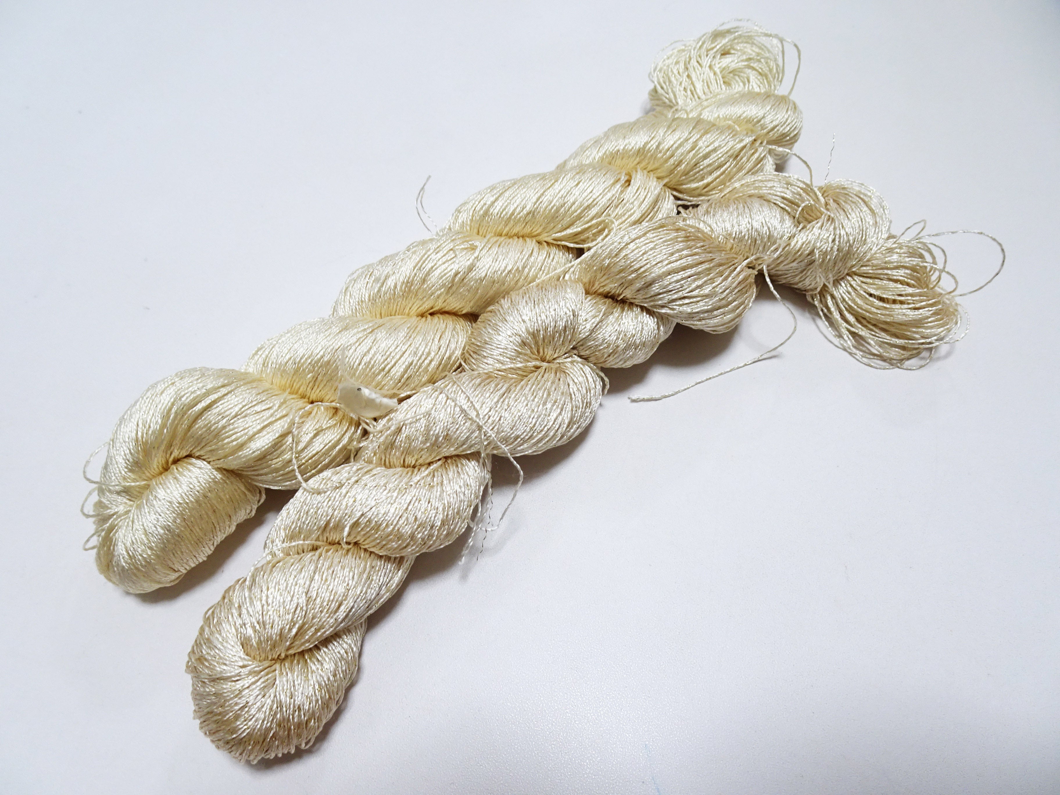 Japanese Vintage High Class Rare Silk Thread 2sets Mixture of Gold embroidery 14699