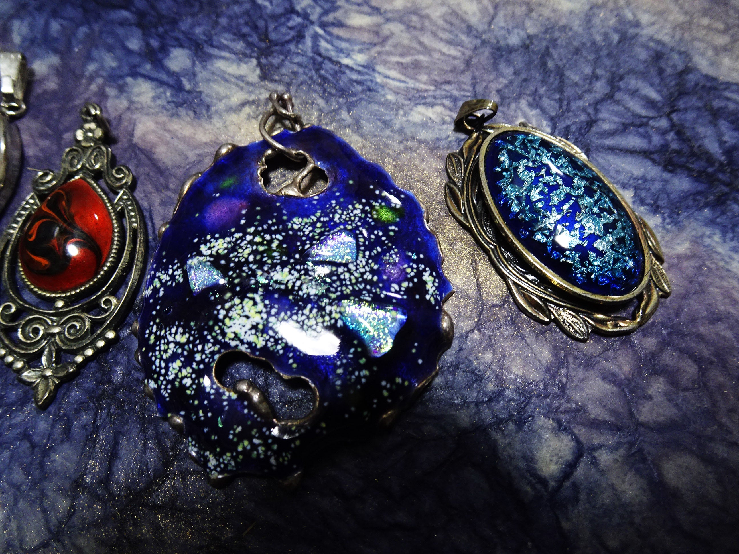 Japanese Vintage Pendant Top Sets Shippō-yaki (Cloisonné Enamel) 13009