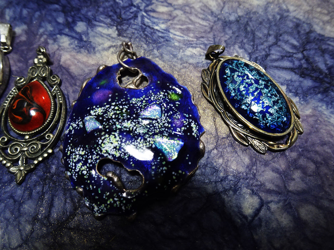 Japanese Vintage Pendant Top Sets Shippō-yaki (Cloisonné Enamel) 13009