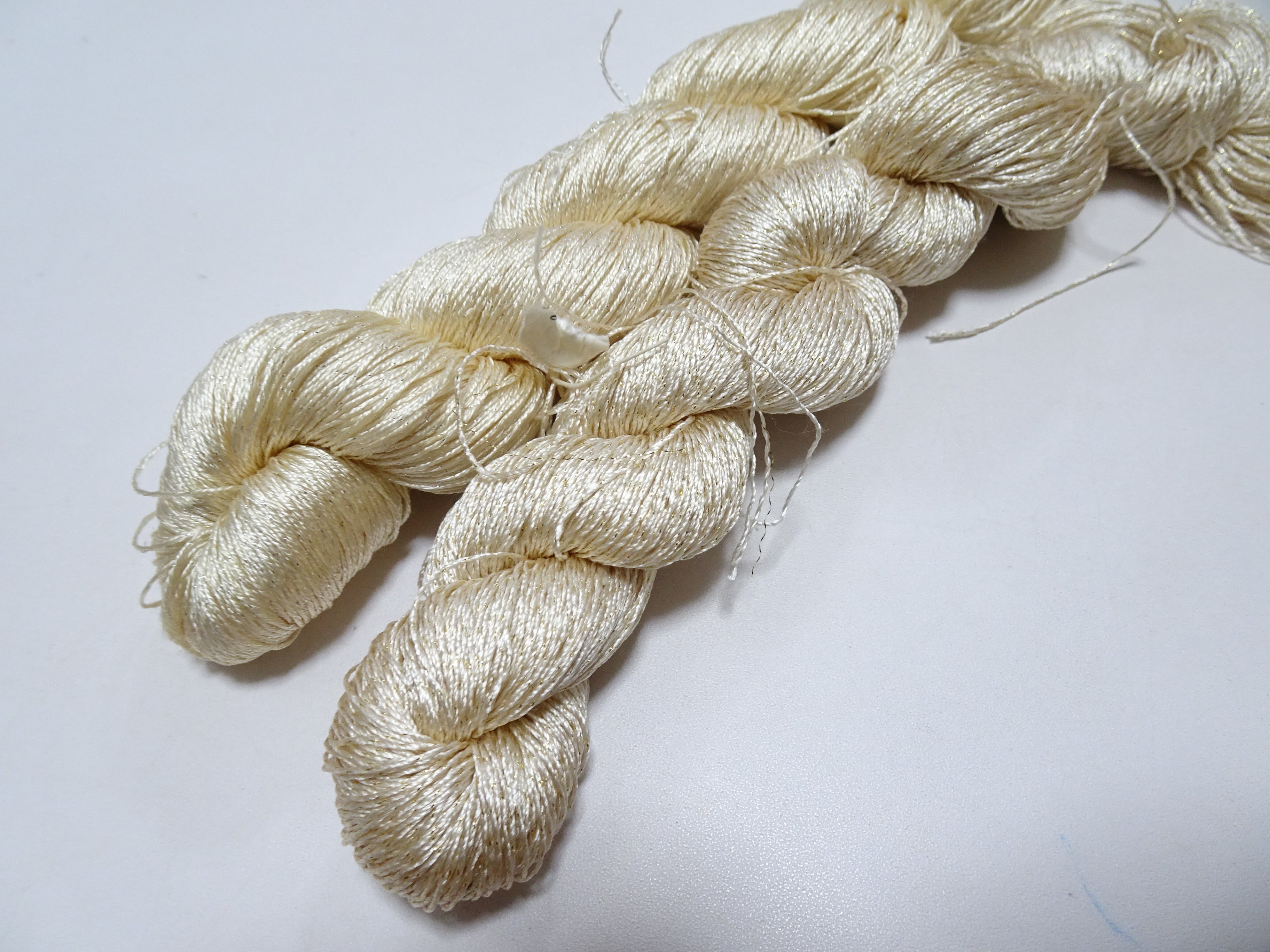Japanese Vintage High Class Rare Silk Thread 2sets Mixture of Gold embroidery 14699