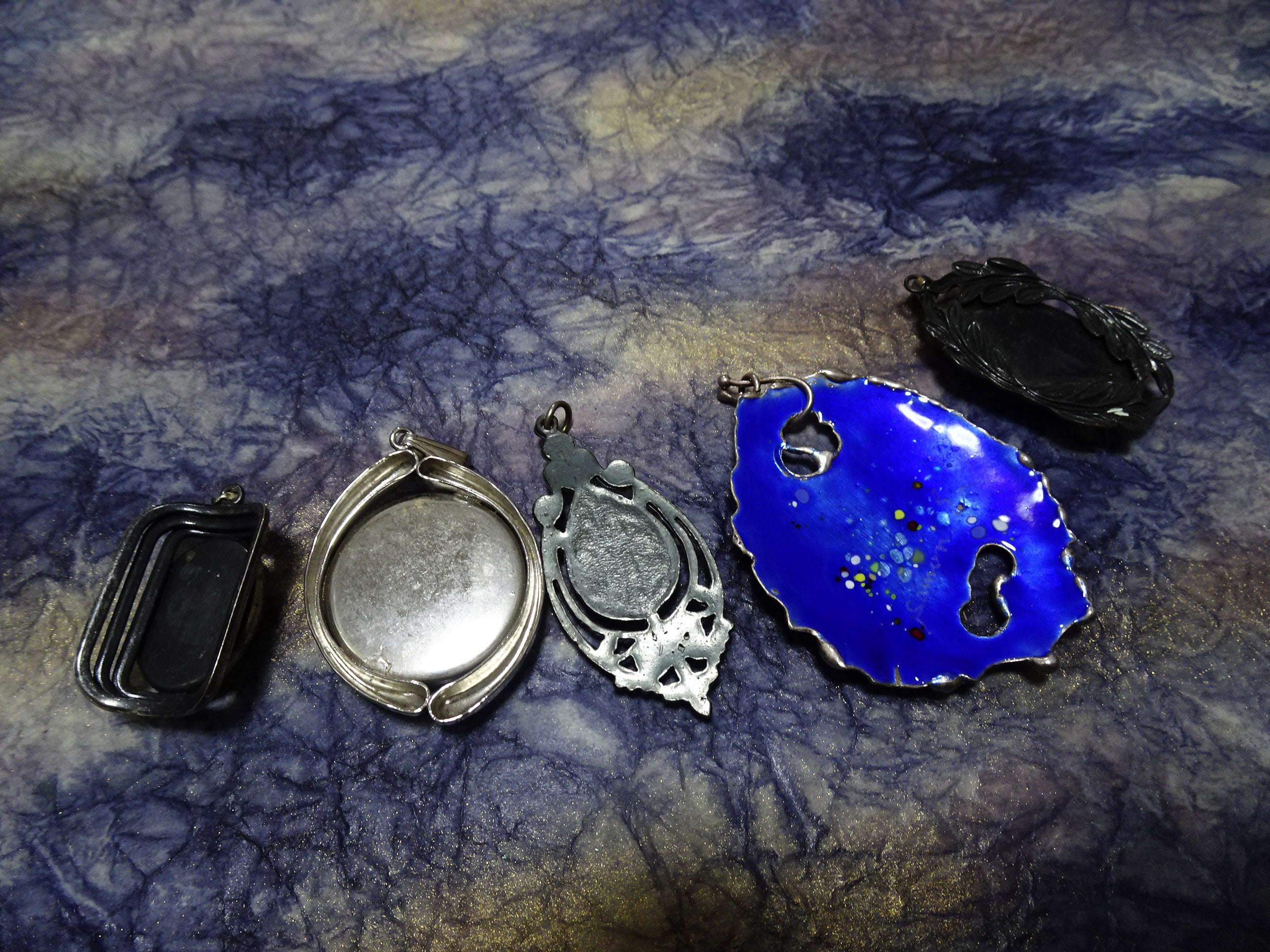 Japanese Vintage Pendant Top Sets Shippō-yaki (Cloisonné Enamel) 13009