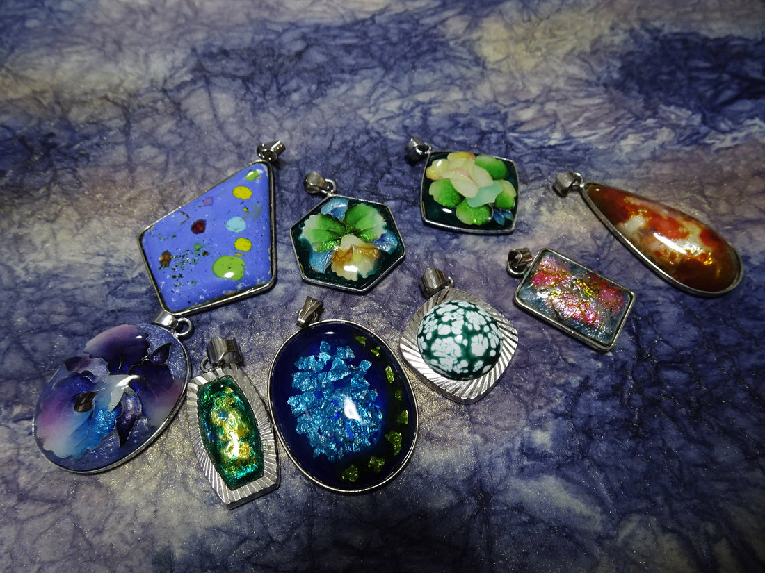 Japanese Vintage Pendant Top Sets Shippō-yaki (Cloisonné Enamel) 13010