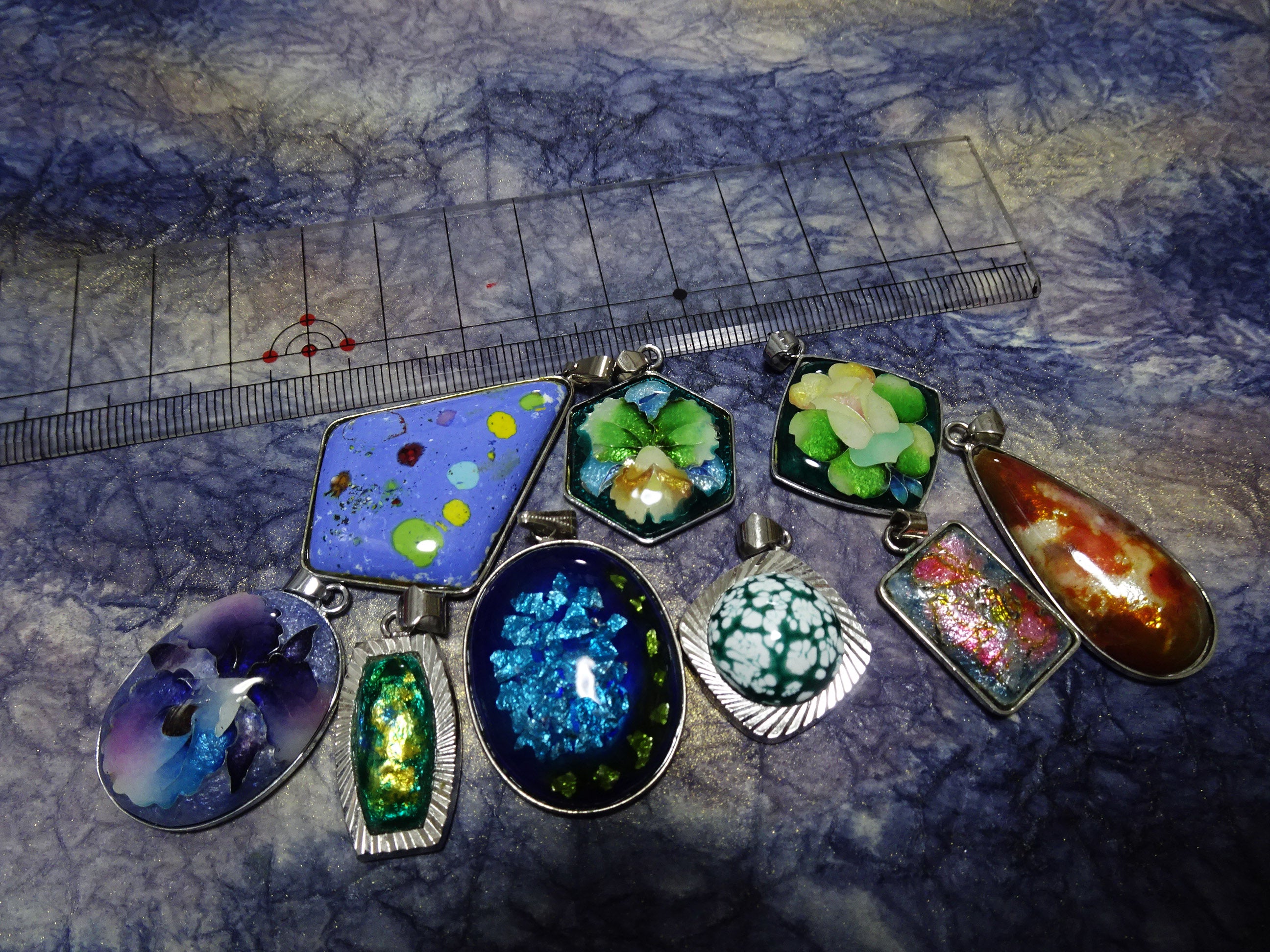 Japanese Vintage Pendant Top Sets Shippō-yaki (Cloisonné Enamel) 13010