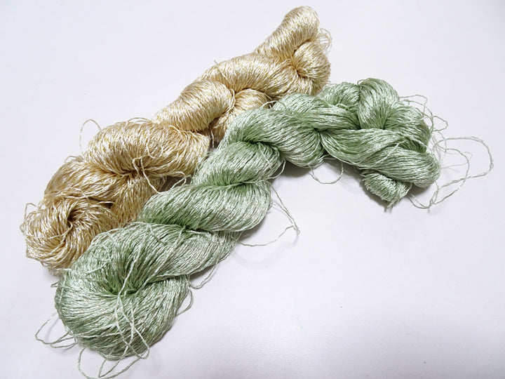 Japanese Vintage High Class Rare Silk Thread 2sets Mixture of Gold embroidery 14701