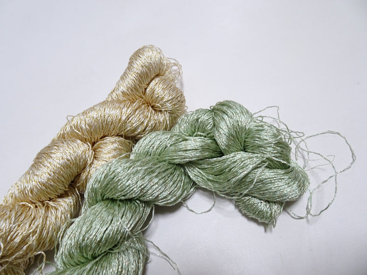 Japanese Vintage High Class Rare Silk Thread 2sets Mixture of Gold embroidery 14701