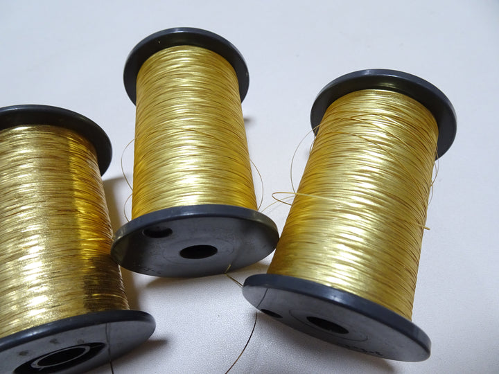 Japanese Vintage Gold Thread flat type Hirahaku 5set  Aluminum foil &  Washi(japanese paper) embroidery 19585