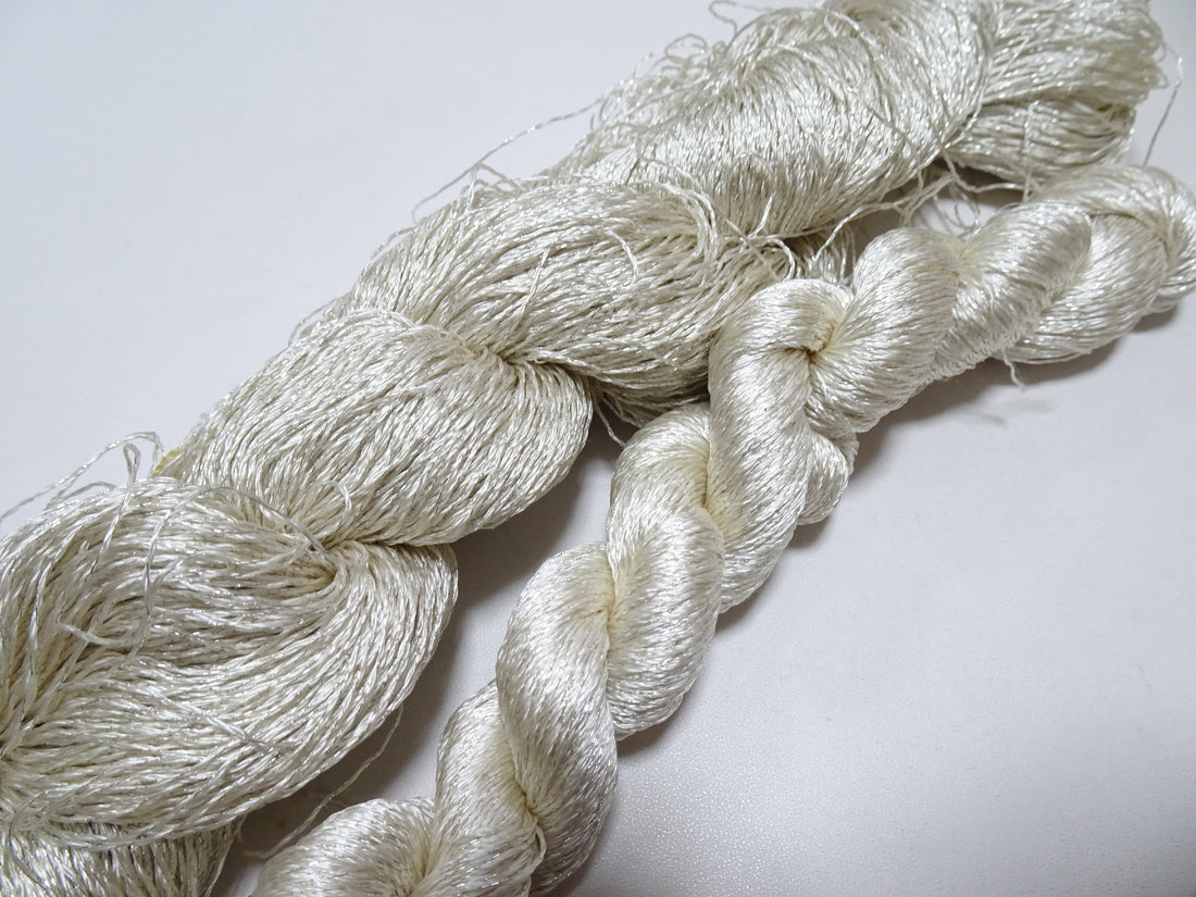 Japanese Vintage High Class Rare Silk Thread 2sets Mixture of Gold embroidery 14702